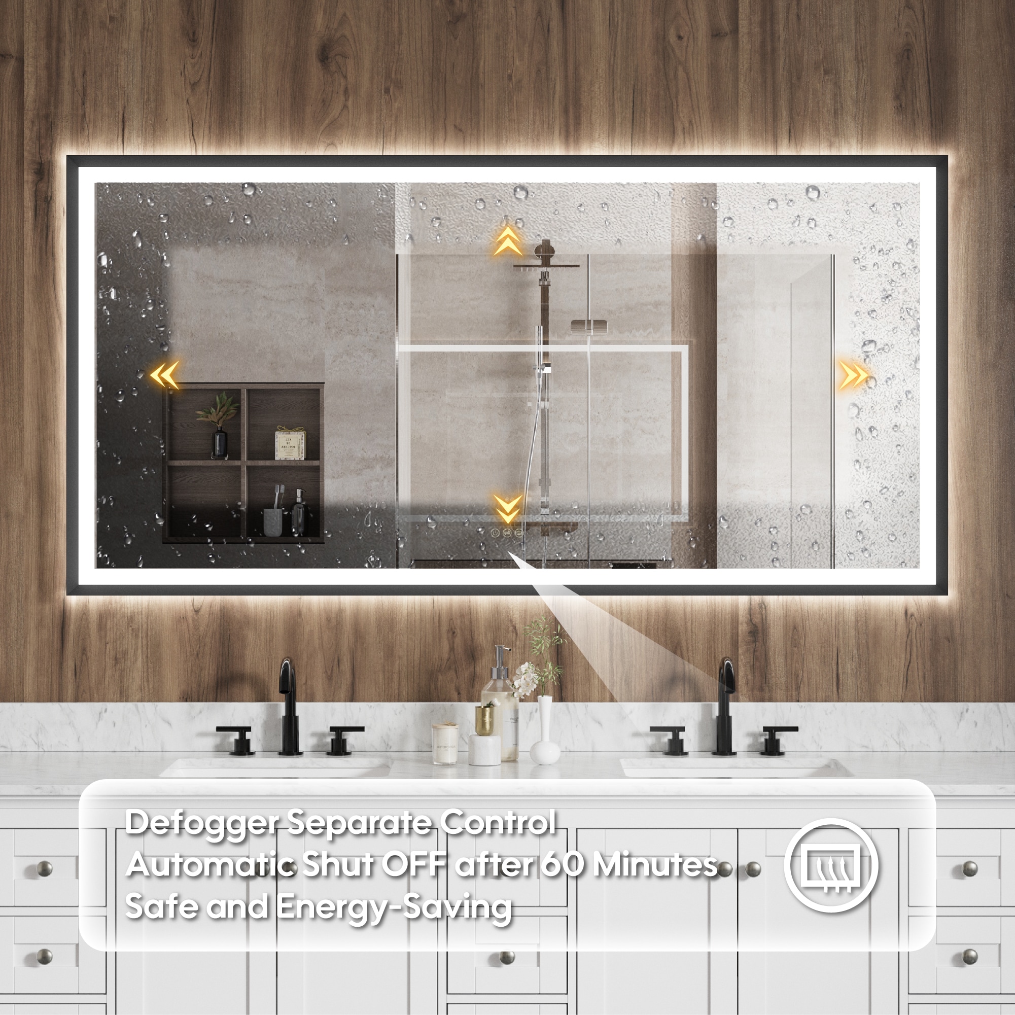 Forclover MRE-6F7236MB Framed-Bath-Mirrors - View #13