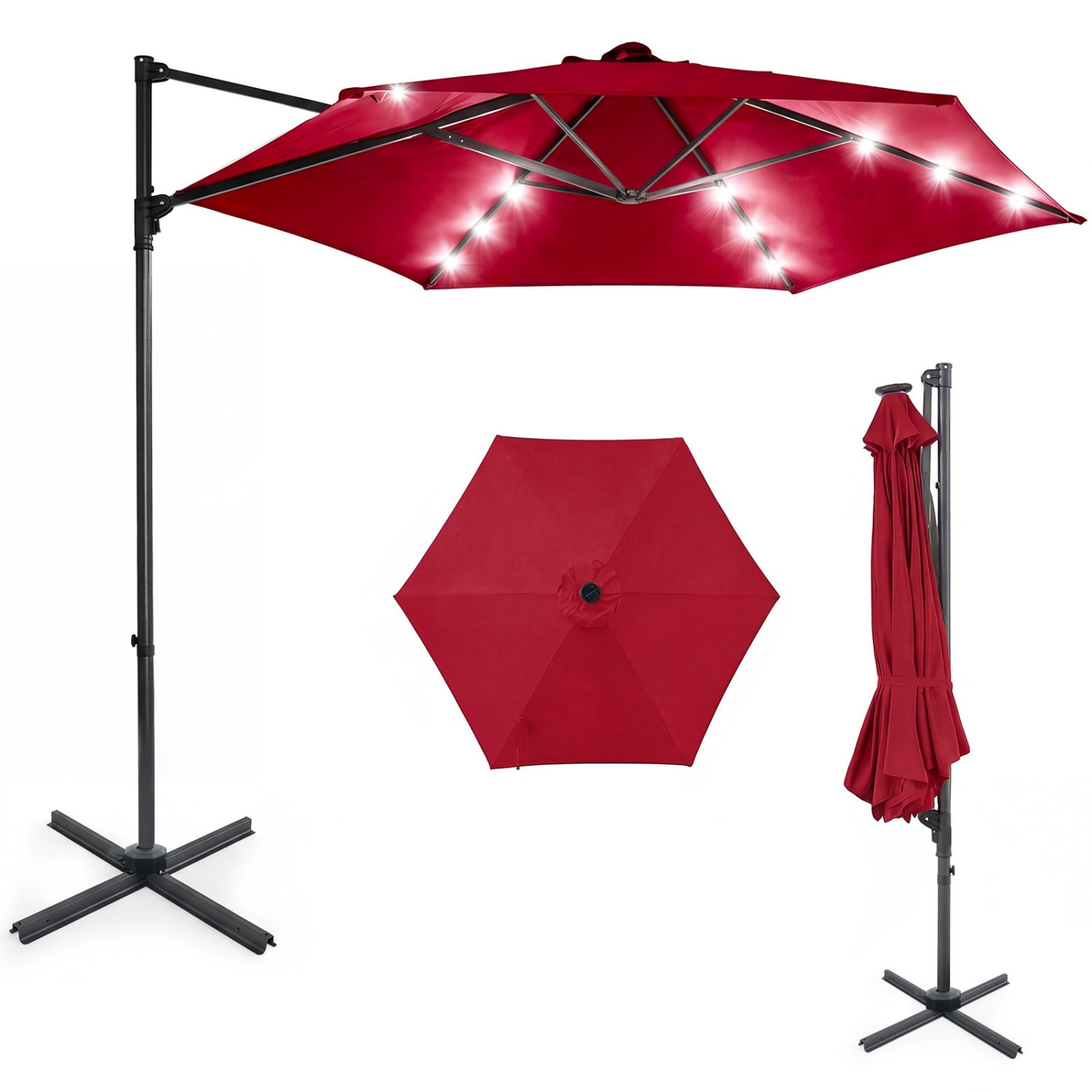 9ft black patio umbrella DestinationGear 9 ft. Classic Wood Market Patio Umbrella, Black