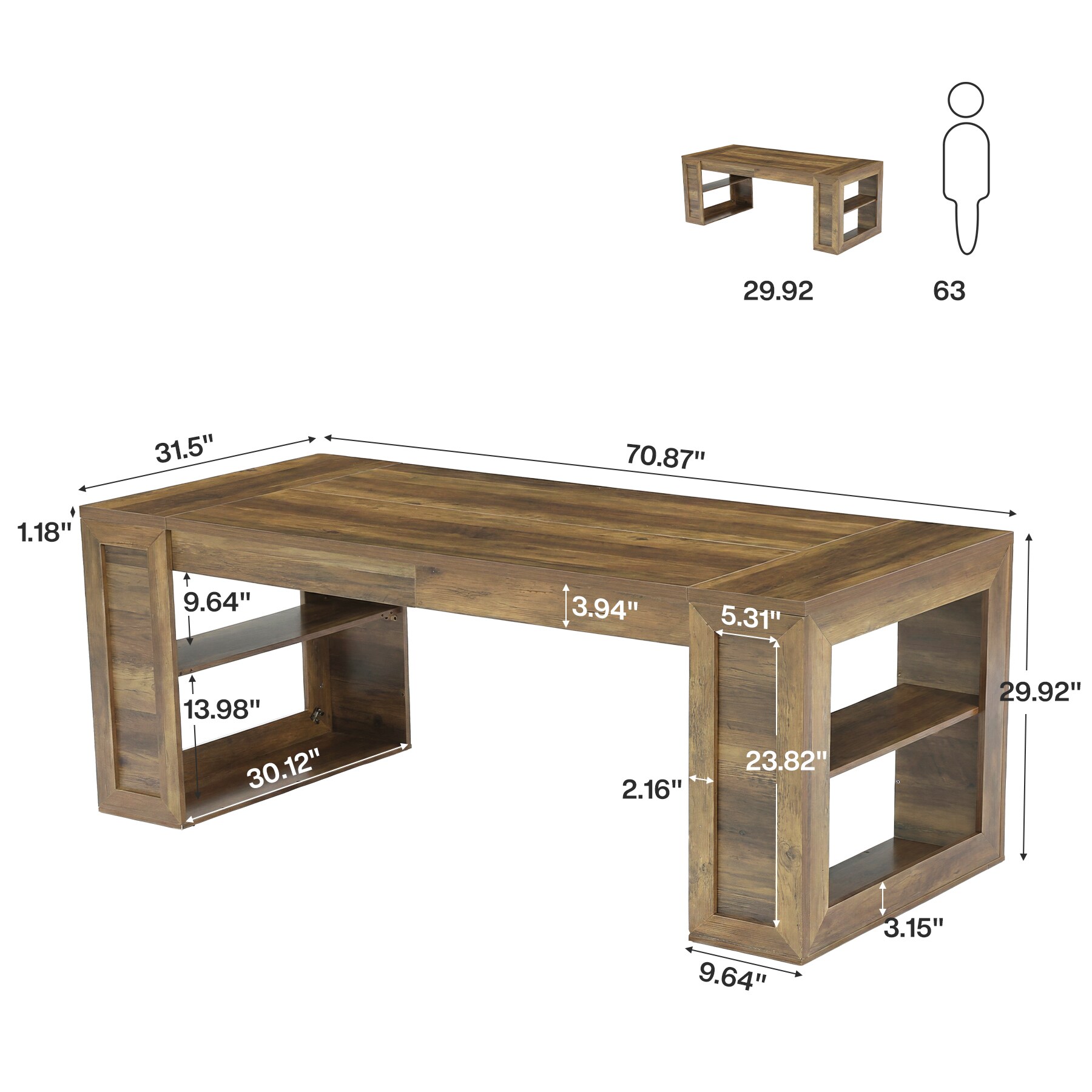 Tribesigns LWOYJL-1301YY Dining-Tables - View #4
