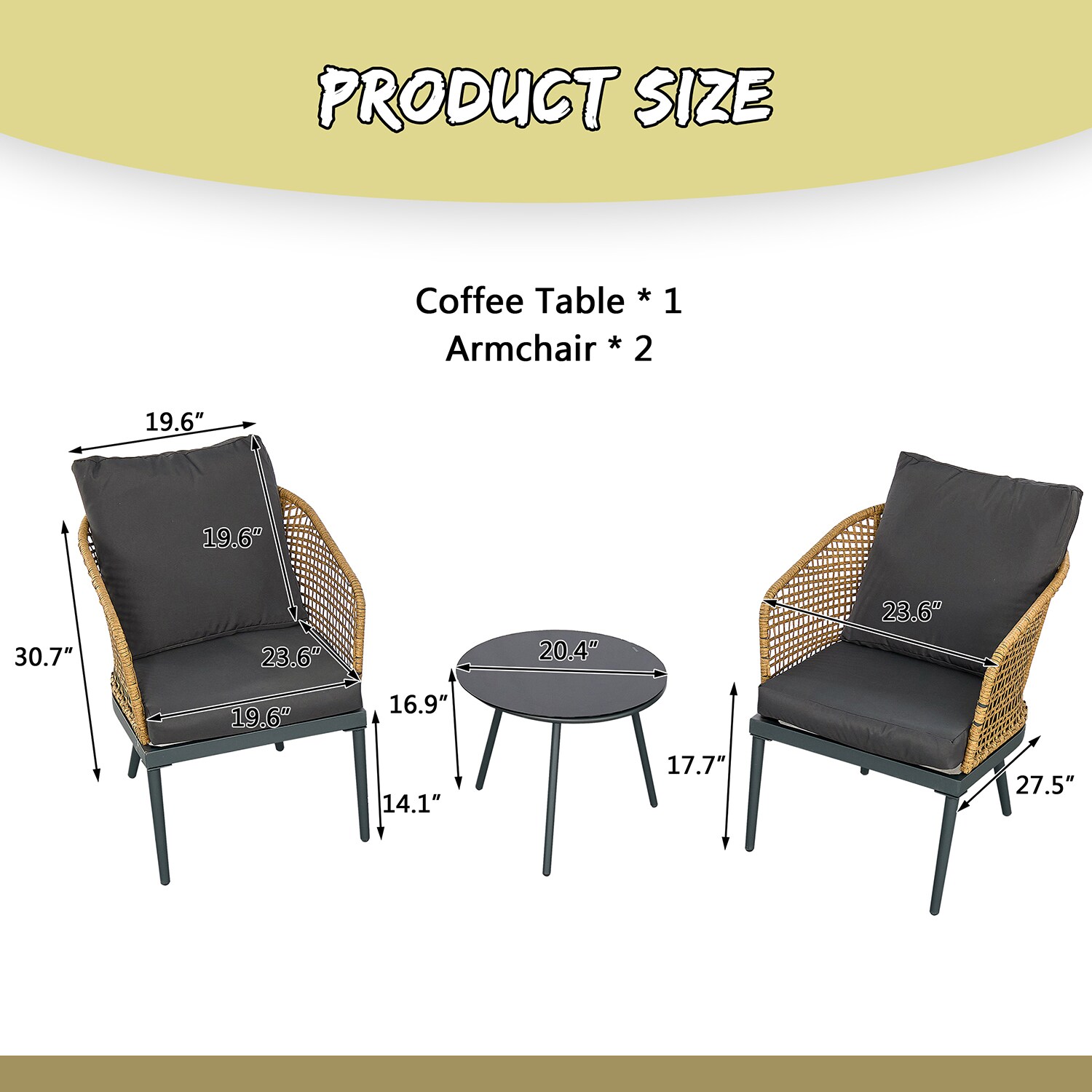 Bybafun YA7100024 Patio-Conversation-Sets - View #7