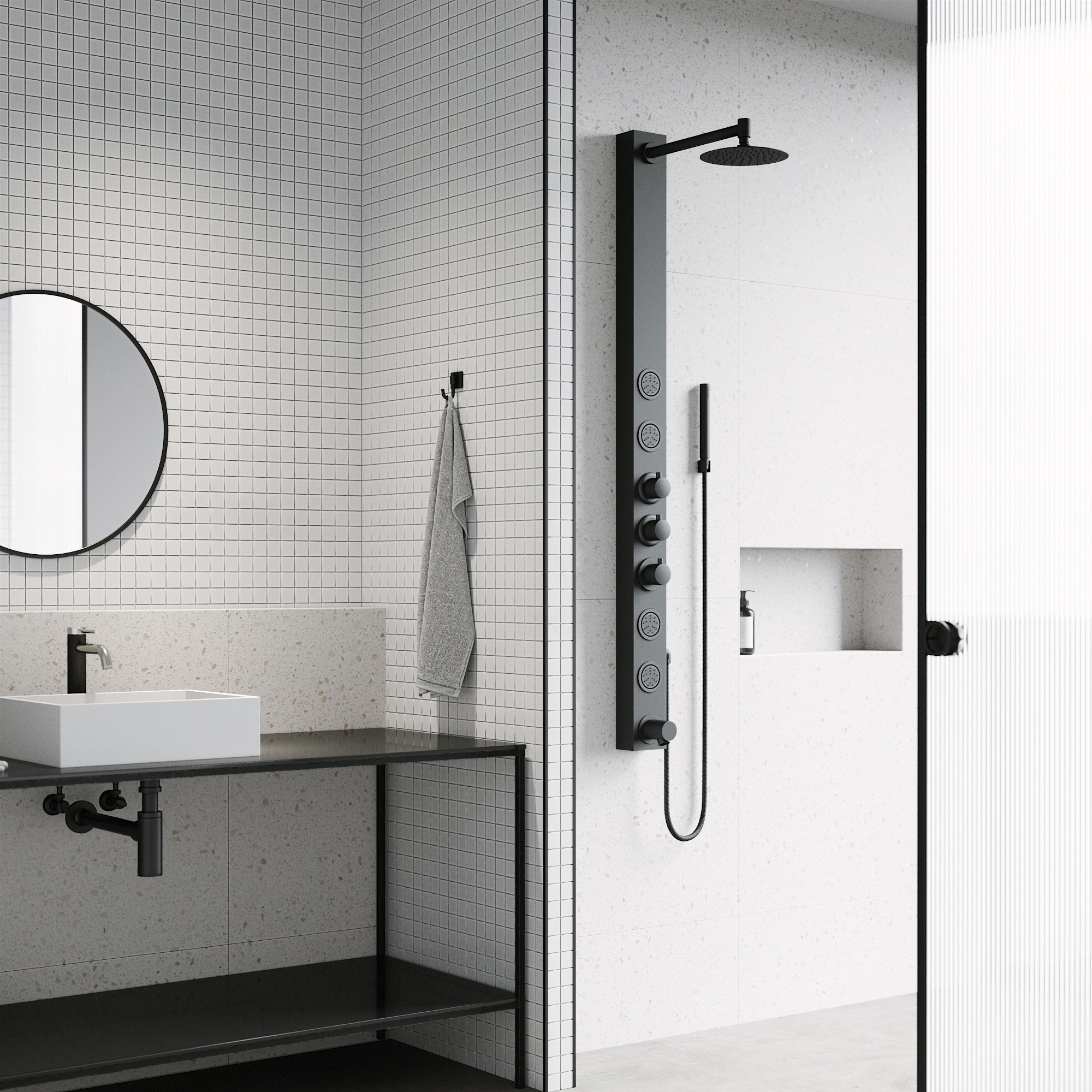 VIGO VG08020MB Showerhead-Bar-Panels - View #3