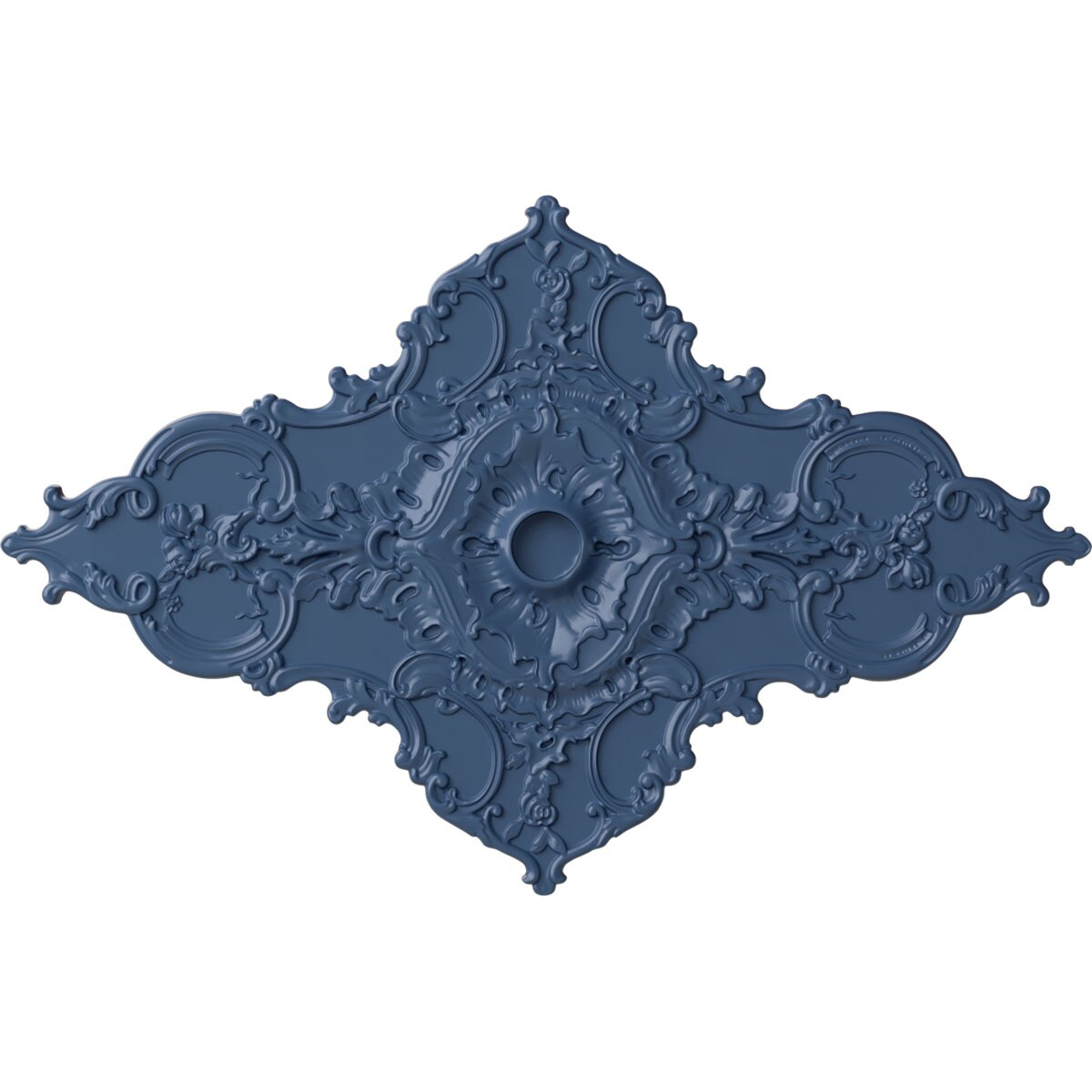 Ekena Millwork CM70X43MLAMF Melchor Diamond 67.25-in W x 43.325-in L Painted Americana Polyurethane Whole Ceiling Medallion