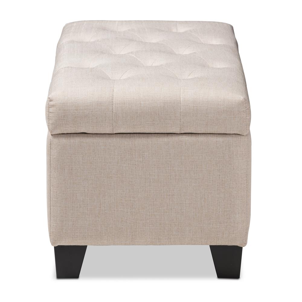 Baxton Studio Michaela Modern Beige Storage Ottoman in the