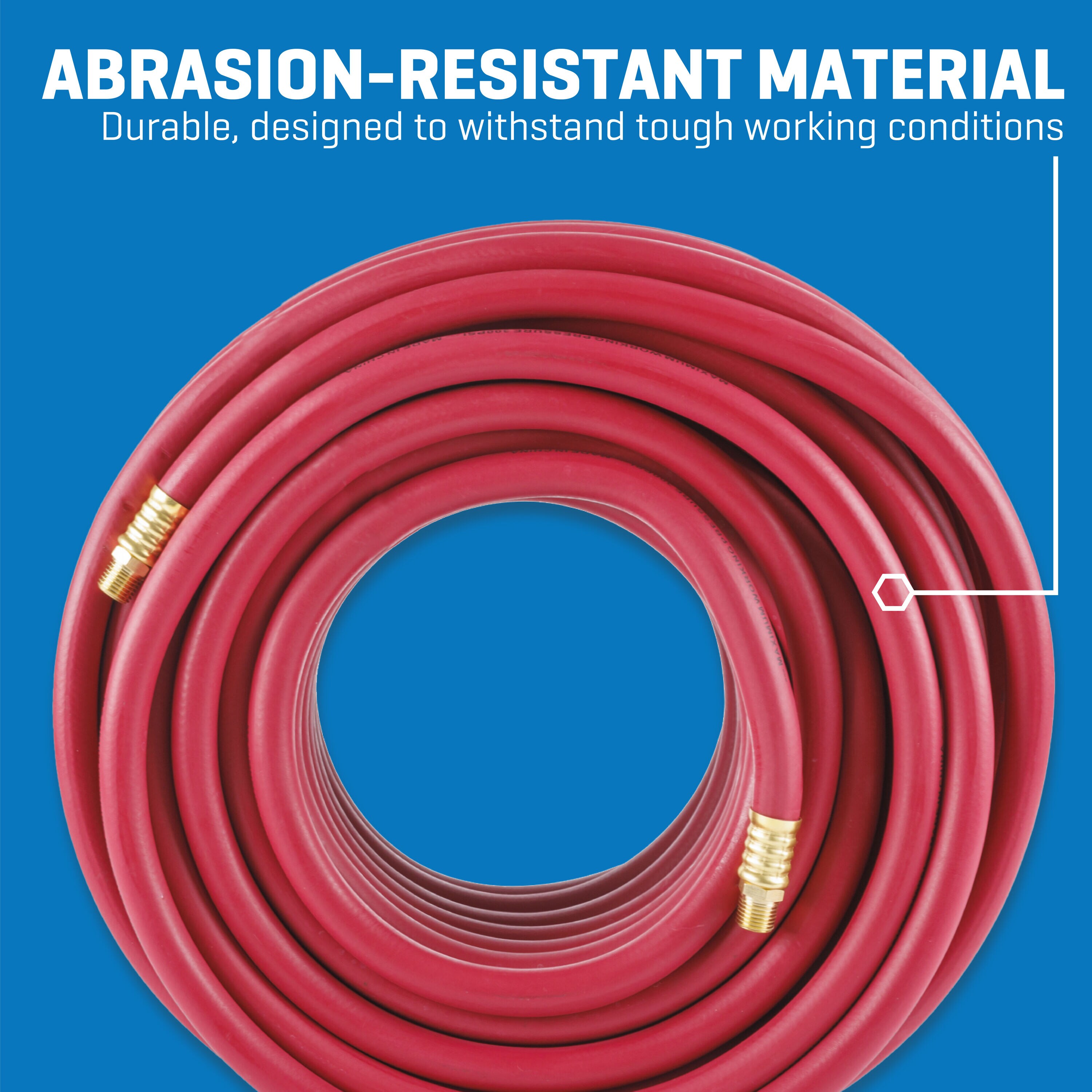 3/8 in. x 25 ft. Rubber Air Hose
