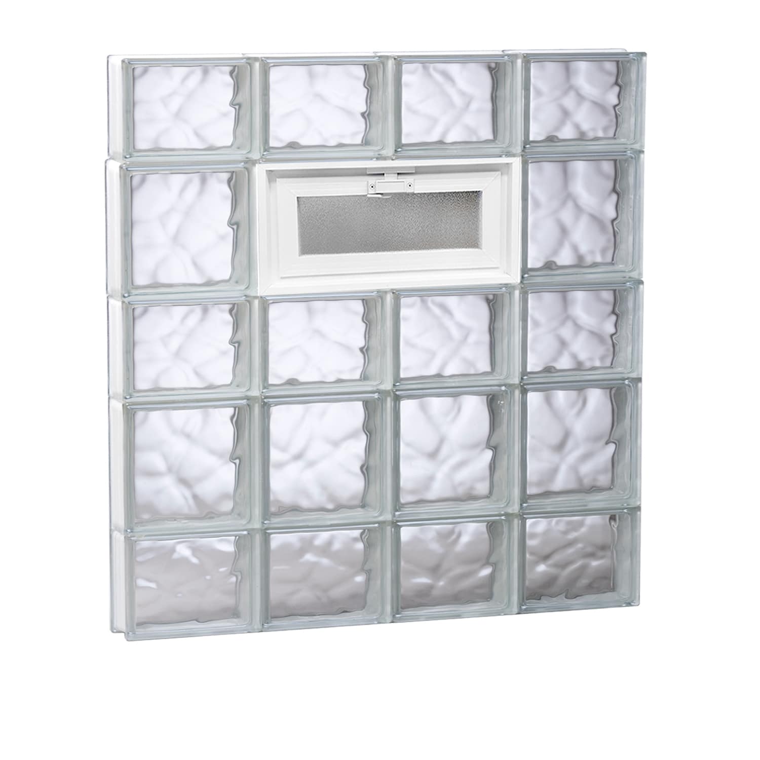 REDI2SET Wavy Glass 31-in X 32.75-in Frameless Replacement Glass Block ...