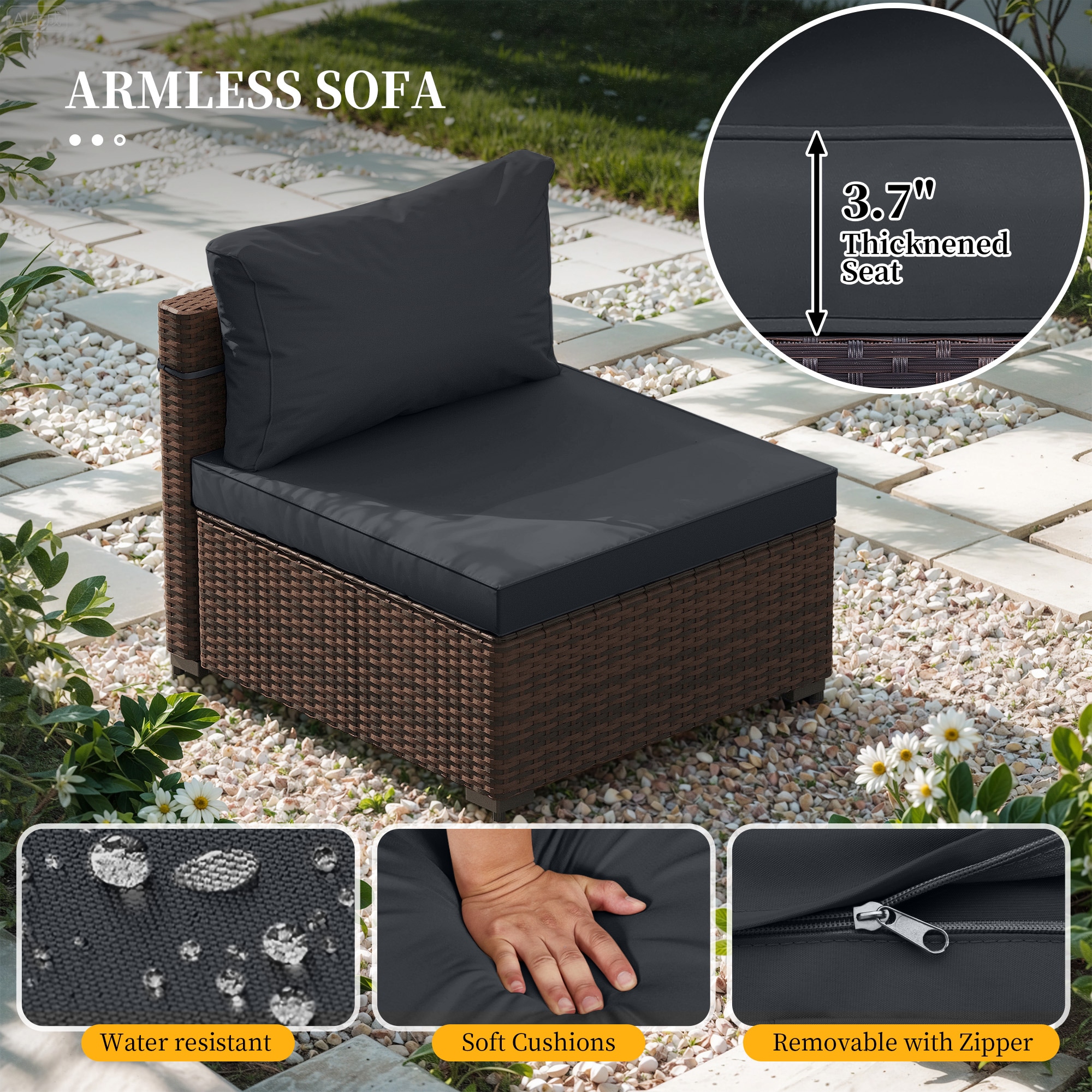 UPHA PL-2CZ-42TPBR-H1 Patio-Conversation-Sets - View #4