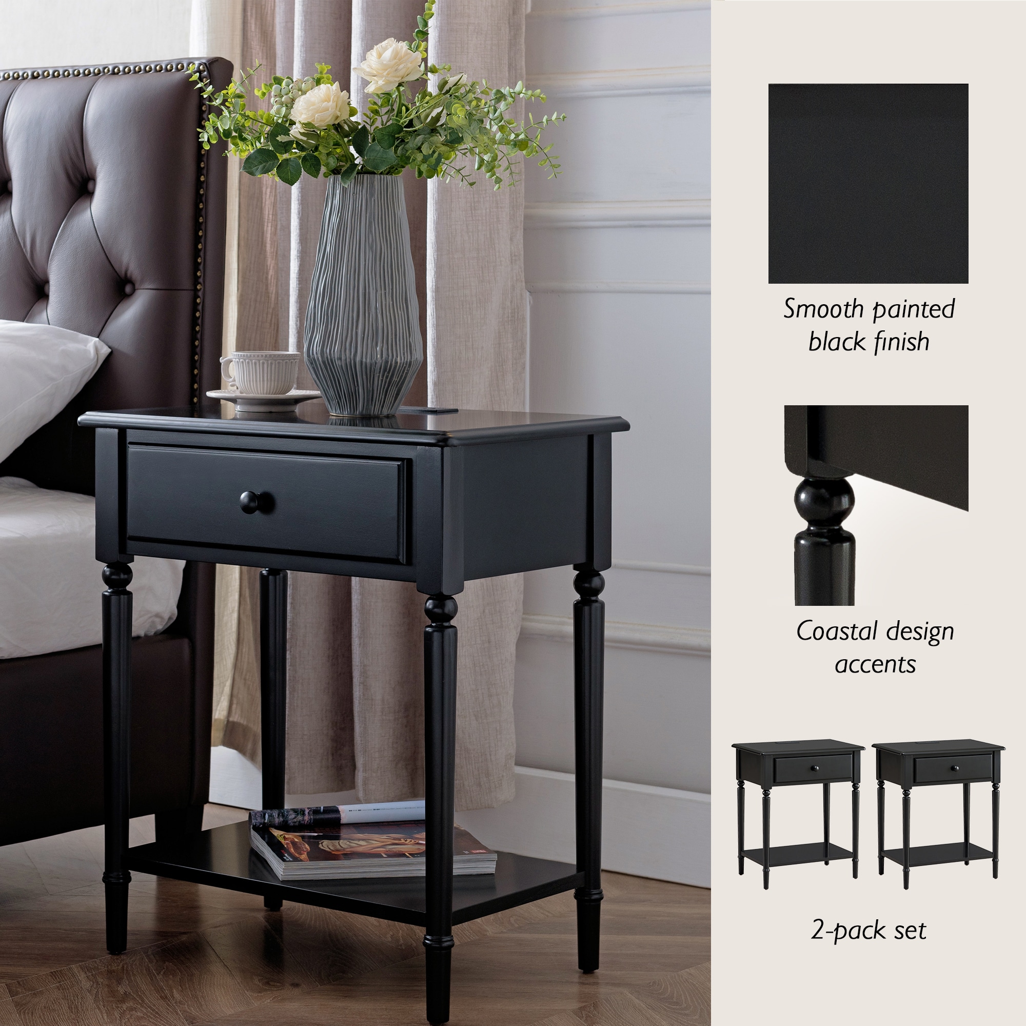 Leick Home 214445 nightstands - View #3