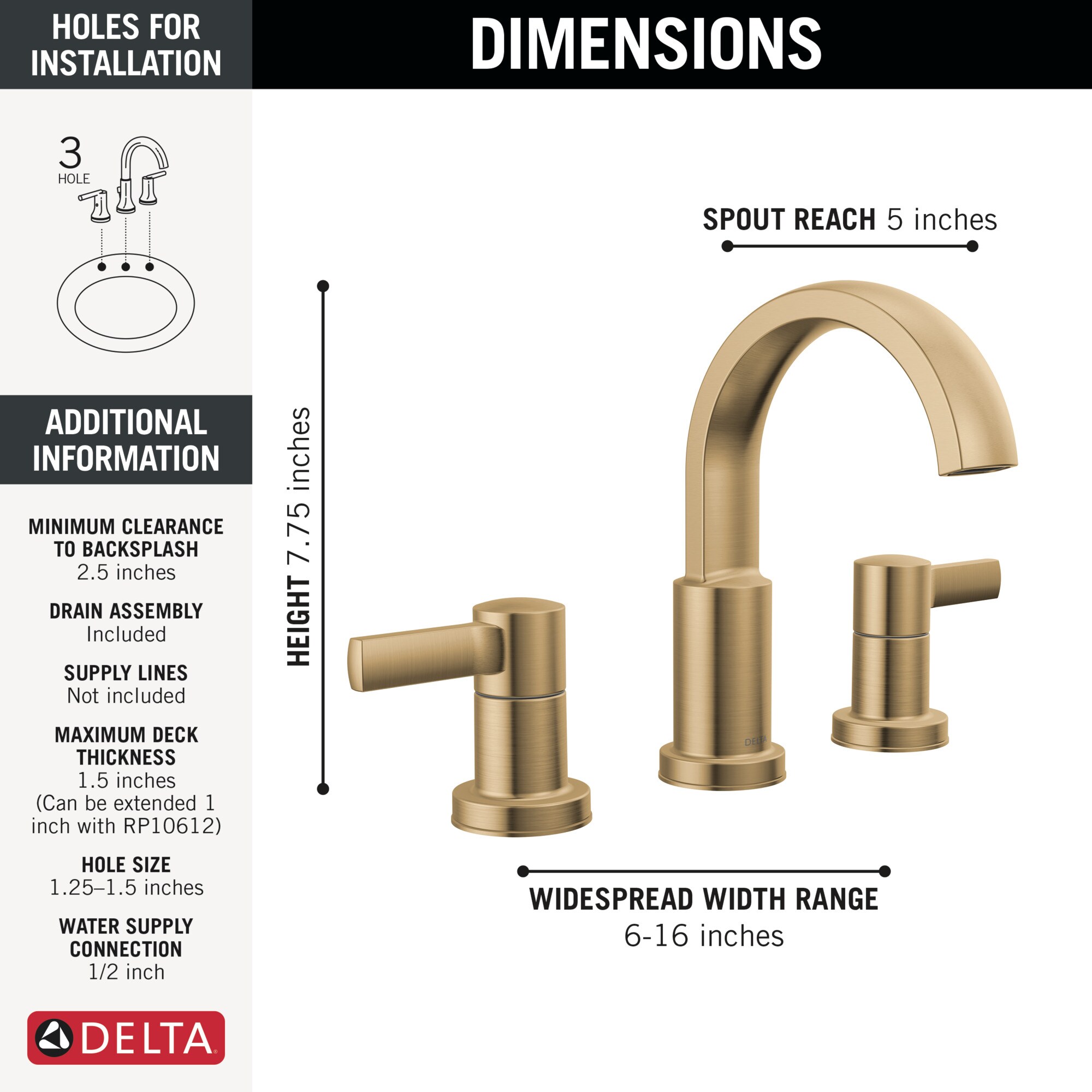 Delta 35855LF-CZ Lavatory-Faucets - View #3