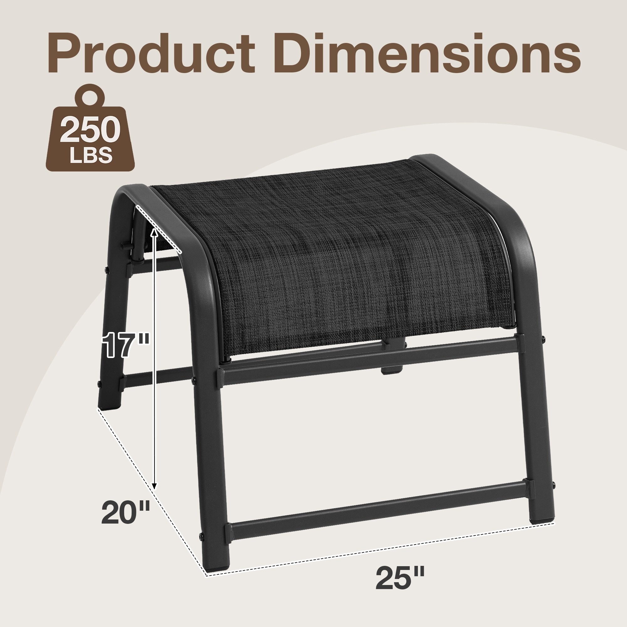 JEAREY JLGJD-02-BK Stools-Ottomans - View #3