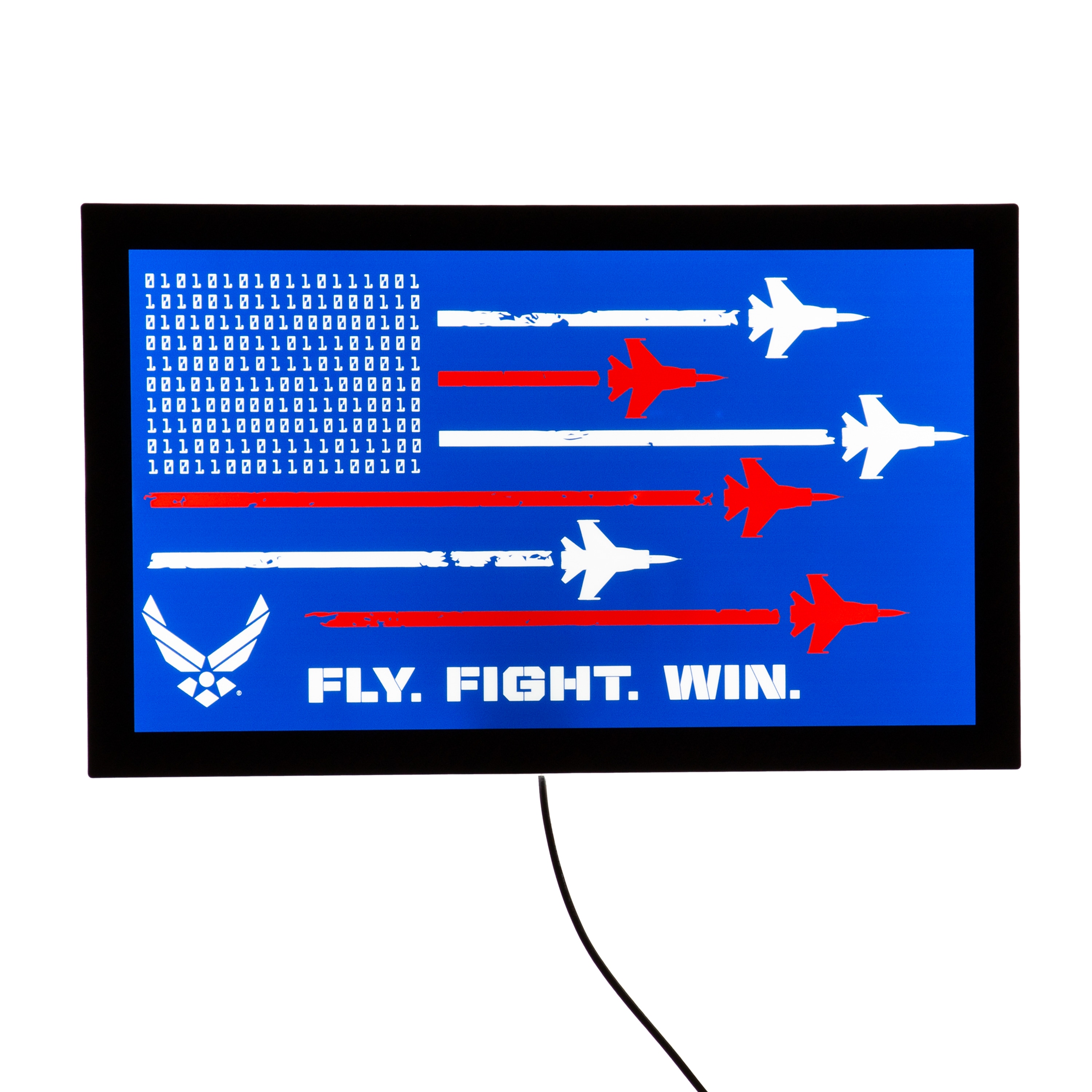 18" x 15" Blue and Red Acrylic LED Patriotic Wall Decor