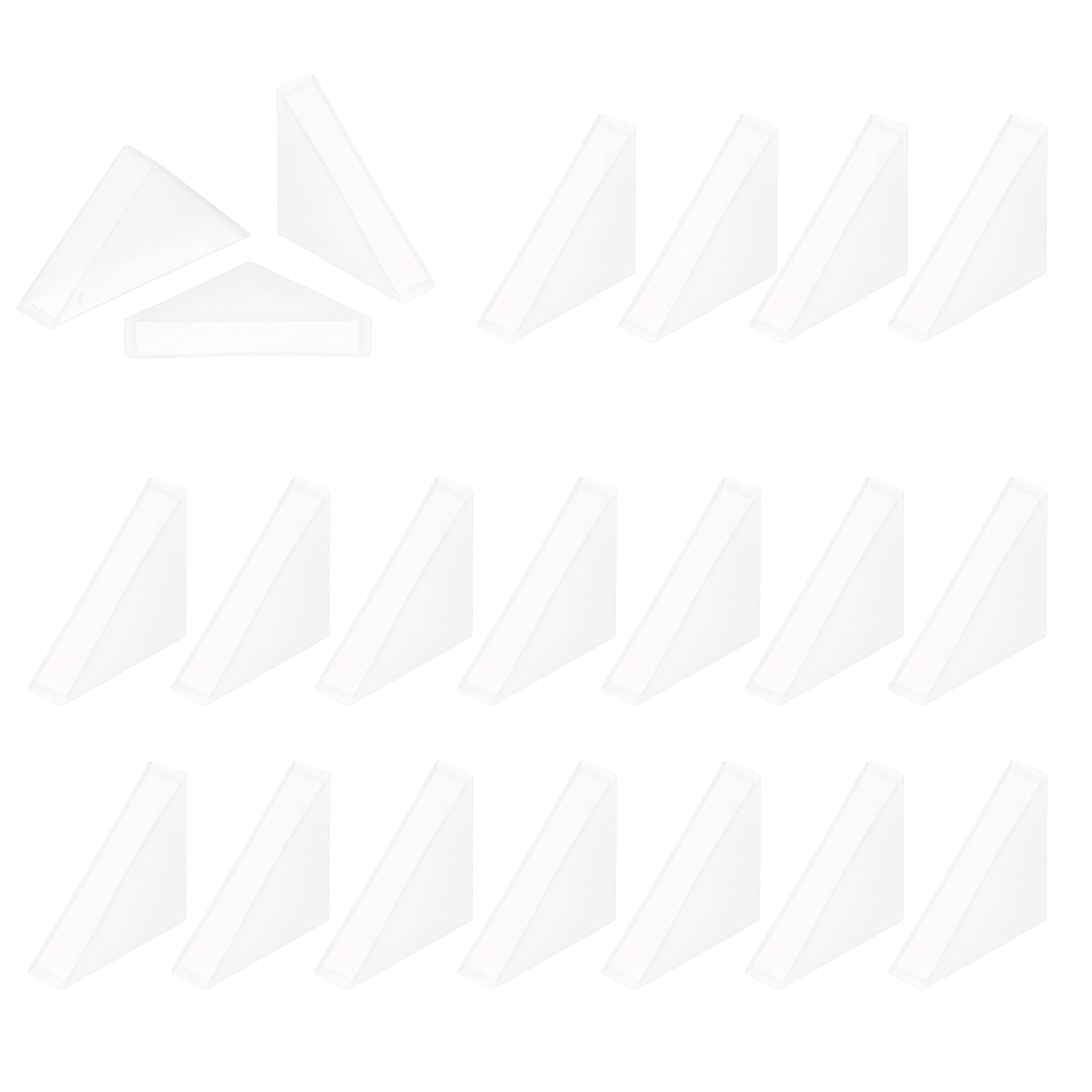 Unique Bargains 60pcs Triangle Glass Corner Protector 0.31 x 1.38inch Plastic Glass Table Corner Protector Transport Corner Guard for Glass Ceramics Wood and Steel(Right Angle Clear) #S26042800UX7538