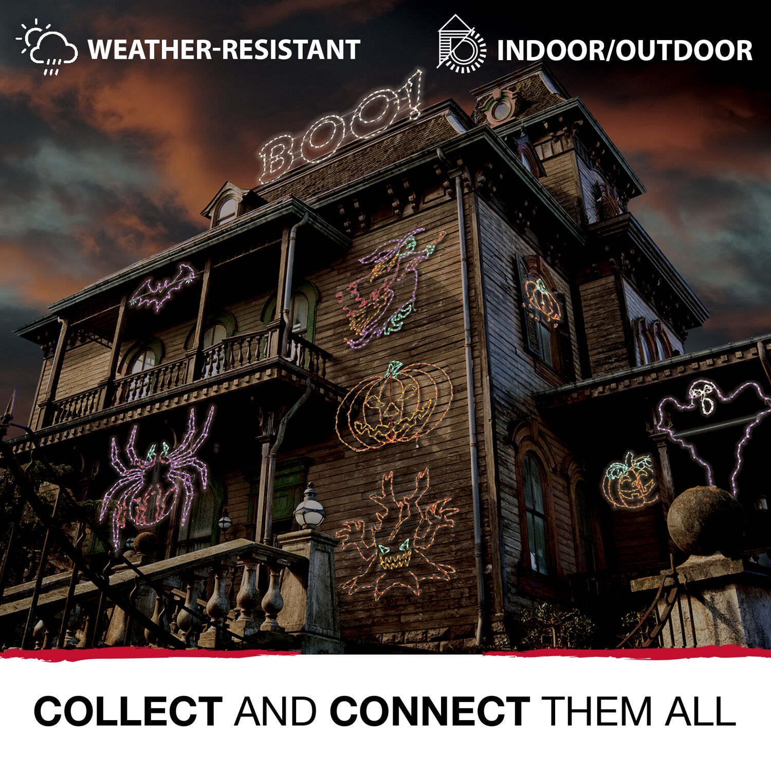 Haunted Hill Farm FFHELED022-EYE0-MLT Halloween-String-Lights - View #2