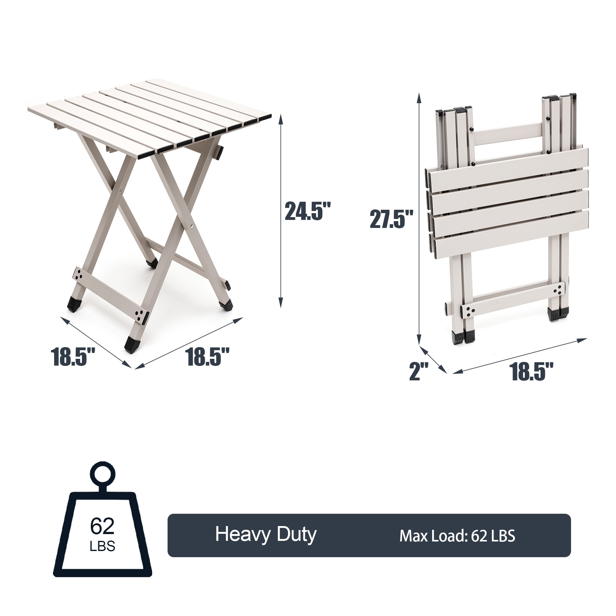 Clihome CL-FTAT2001DGY1 Beach-Camping-Chairs - View #4