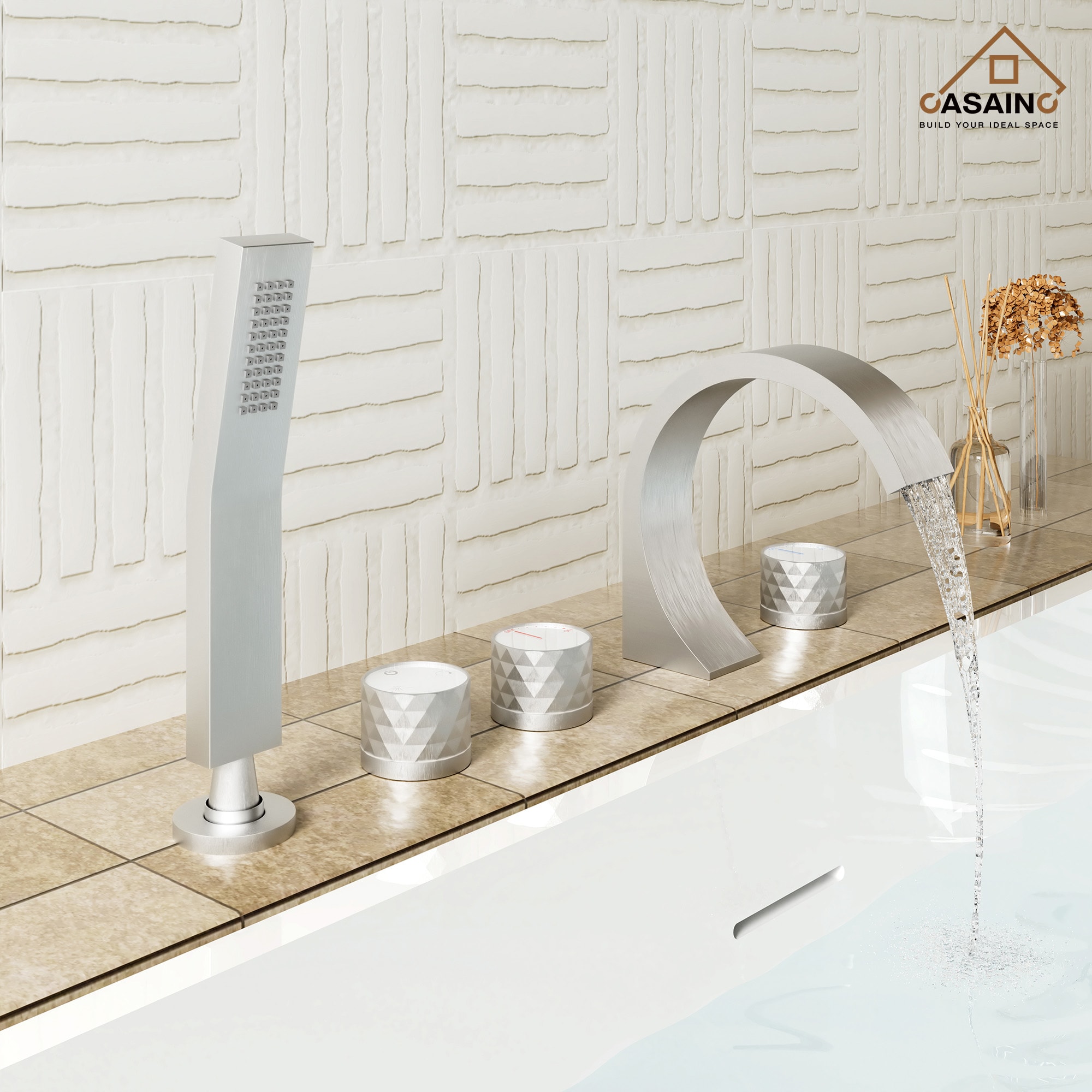 CASAINC TC14-CP Roman-Tub-Faucets - View #4