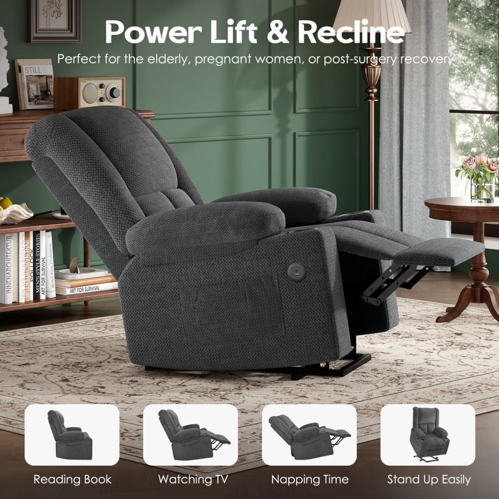 Coolbibila CHLOE-RECLINER-GRAY chairs - View #4