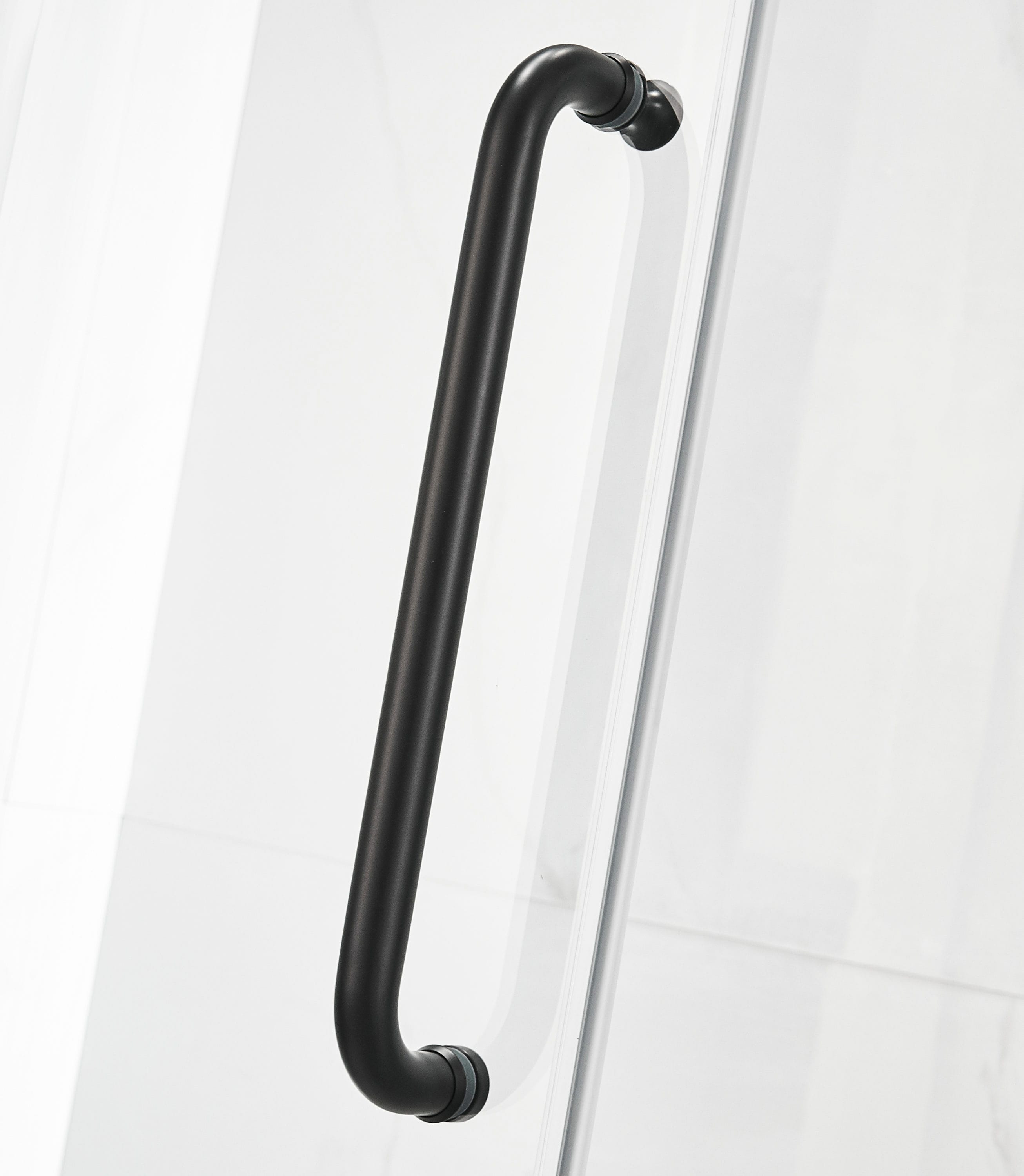 ANZZI Madam Series Matte Black 48-in x 76-in Frameless Sliding Shower Door