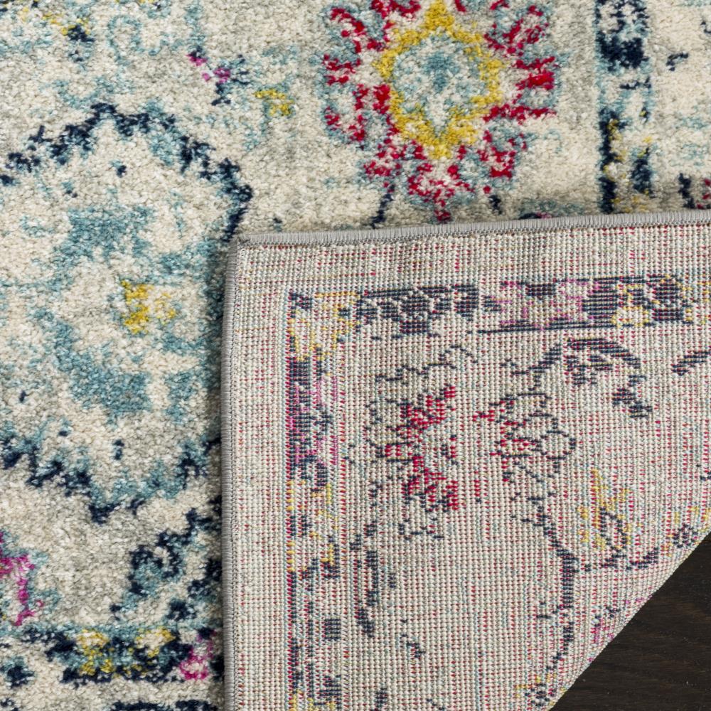 Light Grey and Fuchsia 8' x 10' Hand-knotted Synthetic Rug