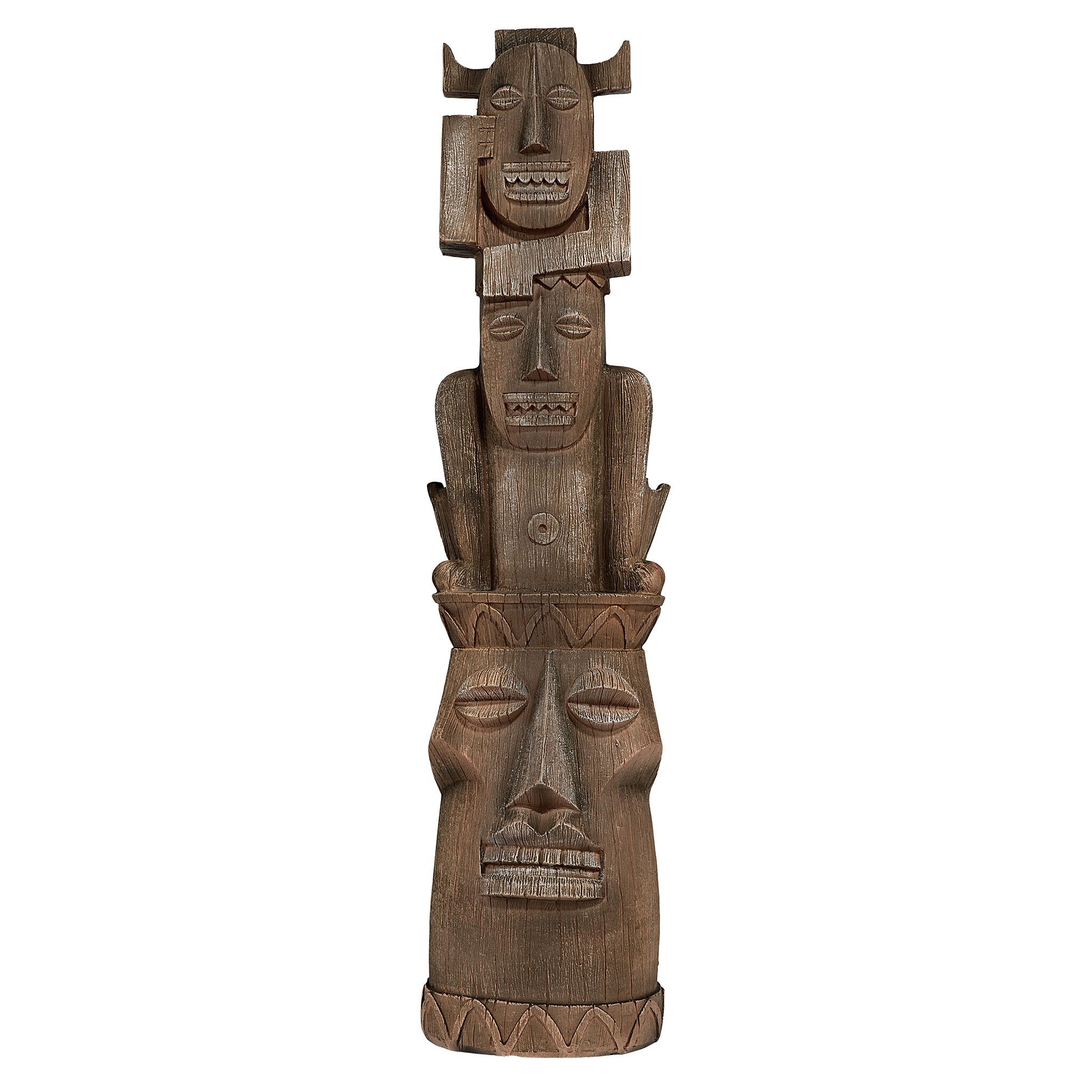 Design Toscano 35.5-in H x 9-in W Brown Tiki Garden Statue in the