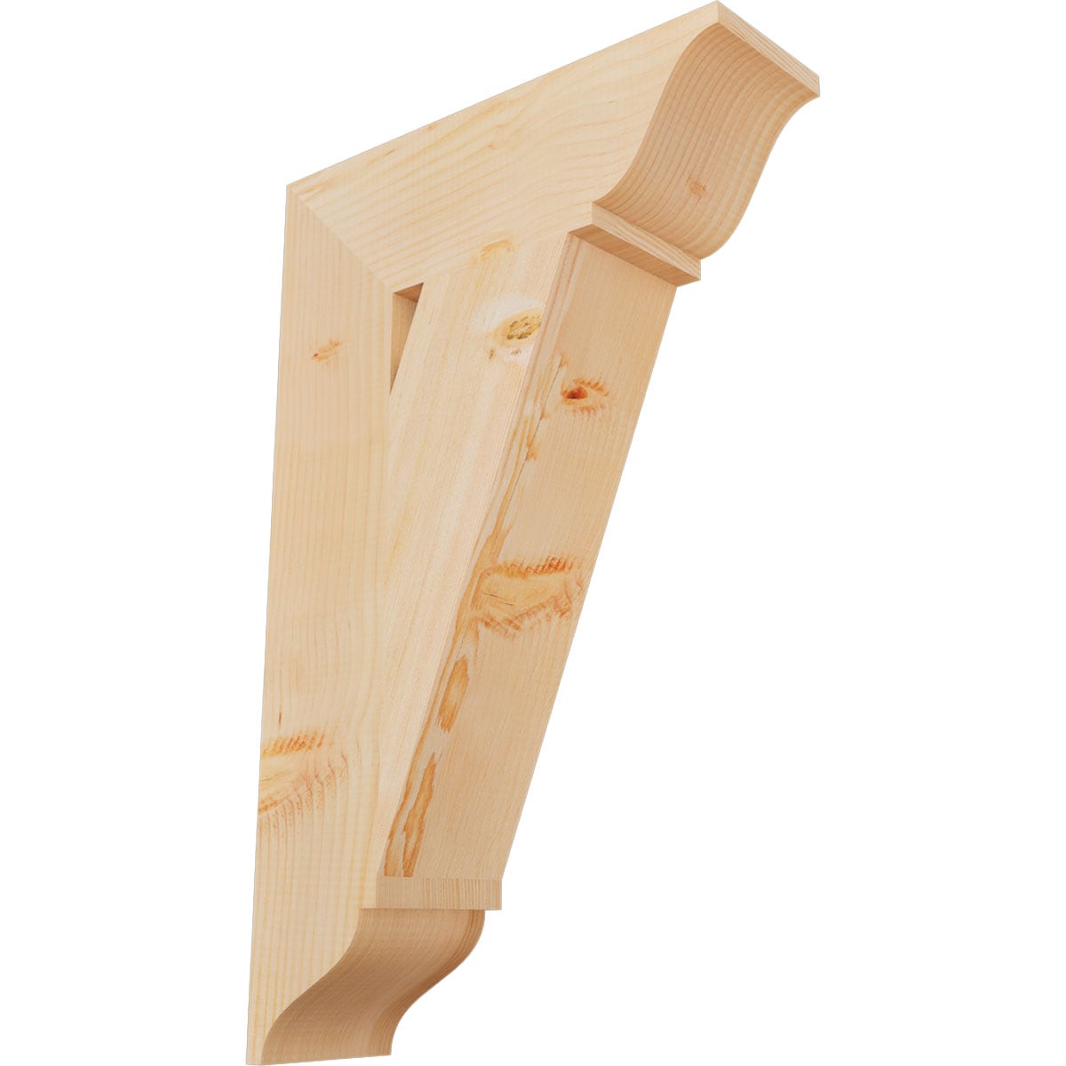 Ekena Millwork BKT06X20X32TRA01SDF Traditional traditional smooth 5-1/2-in x 20-in x 32-in Douglas fir Brown Wood Standard bracket