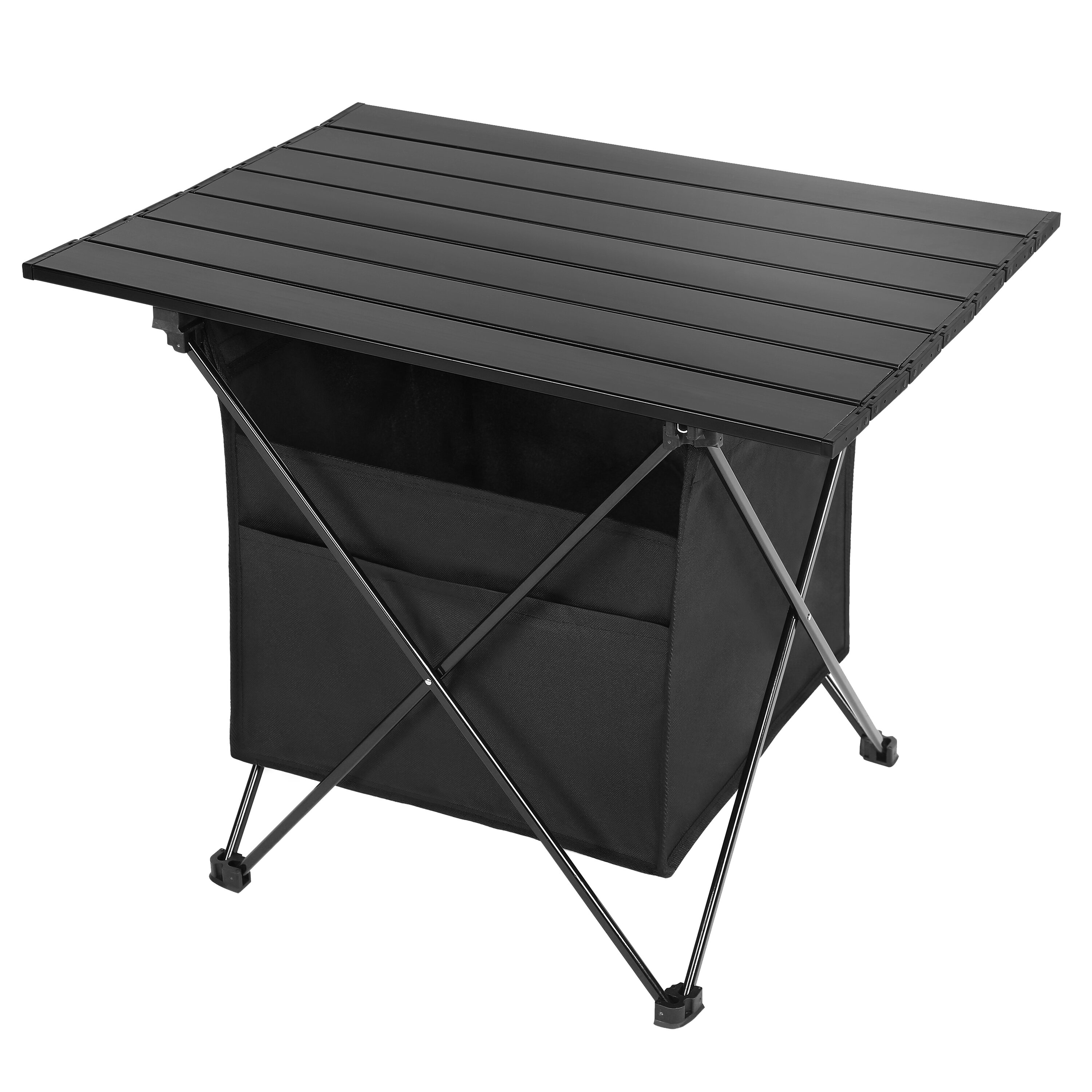 Wildaven 24-in Silver Cast Aluminum Rectangle Folding Picnic Table