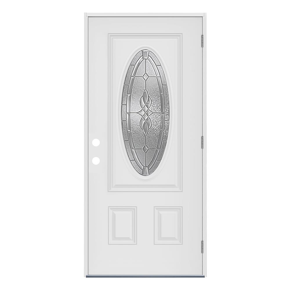 Cambridge 1/2 Oval Exterior Door - Builders Door Outlet