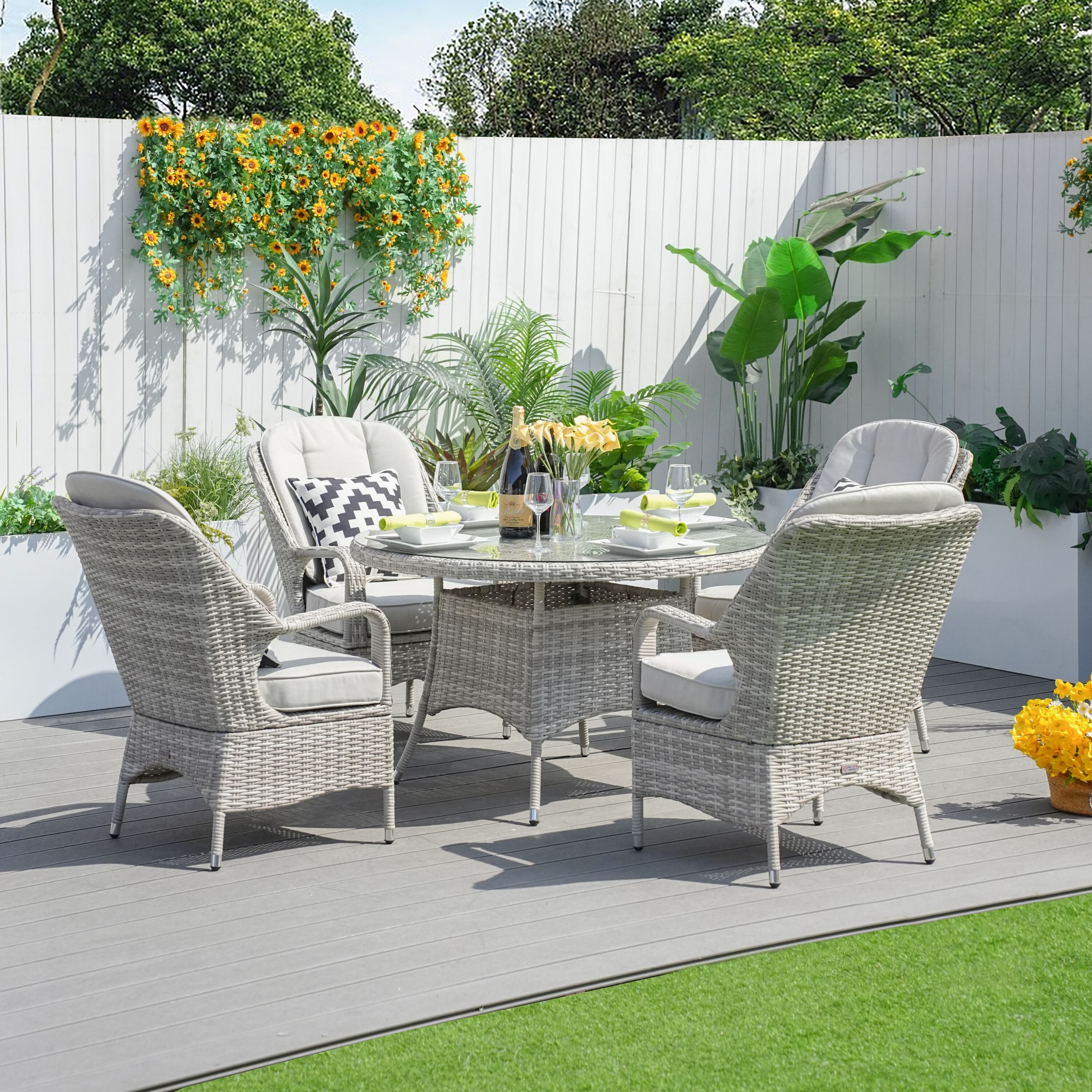 Moda Furnishings MPAD-1709-WW Patio-Dining-Sets - View #2