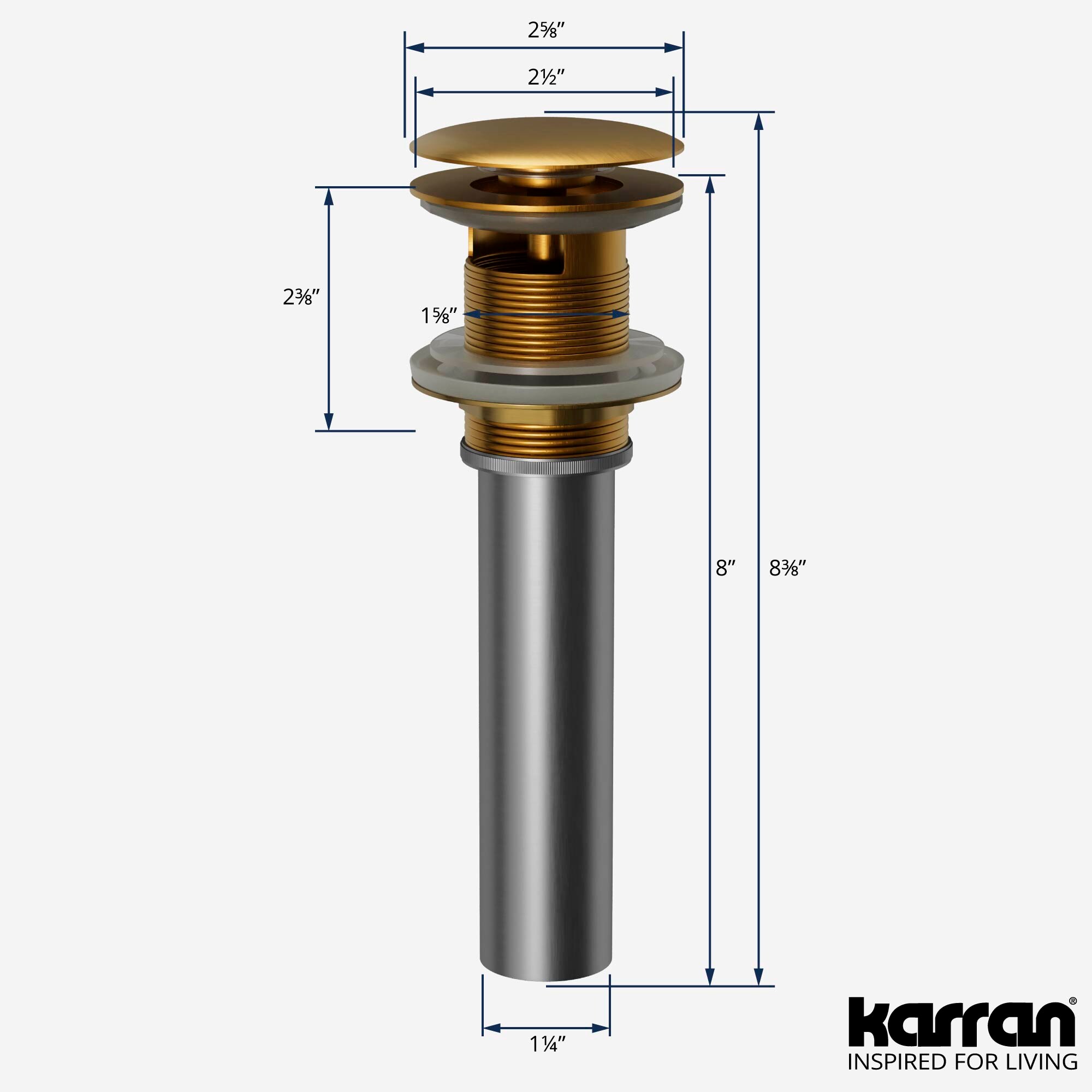 Karran PUOF25G Popup-Drains-Accessories - View #3