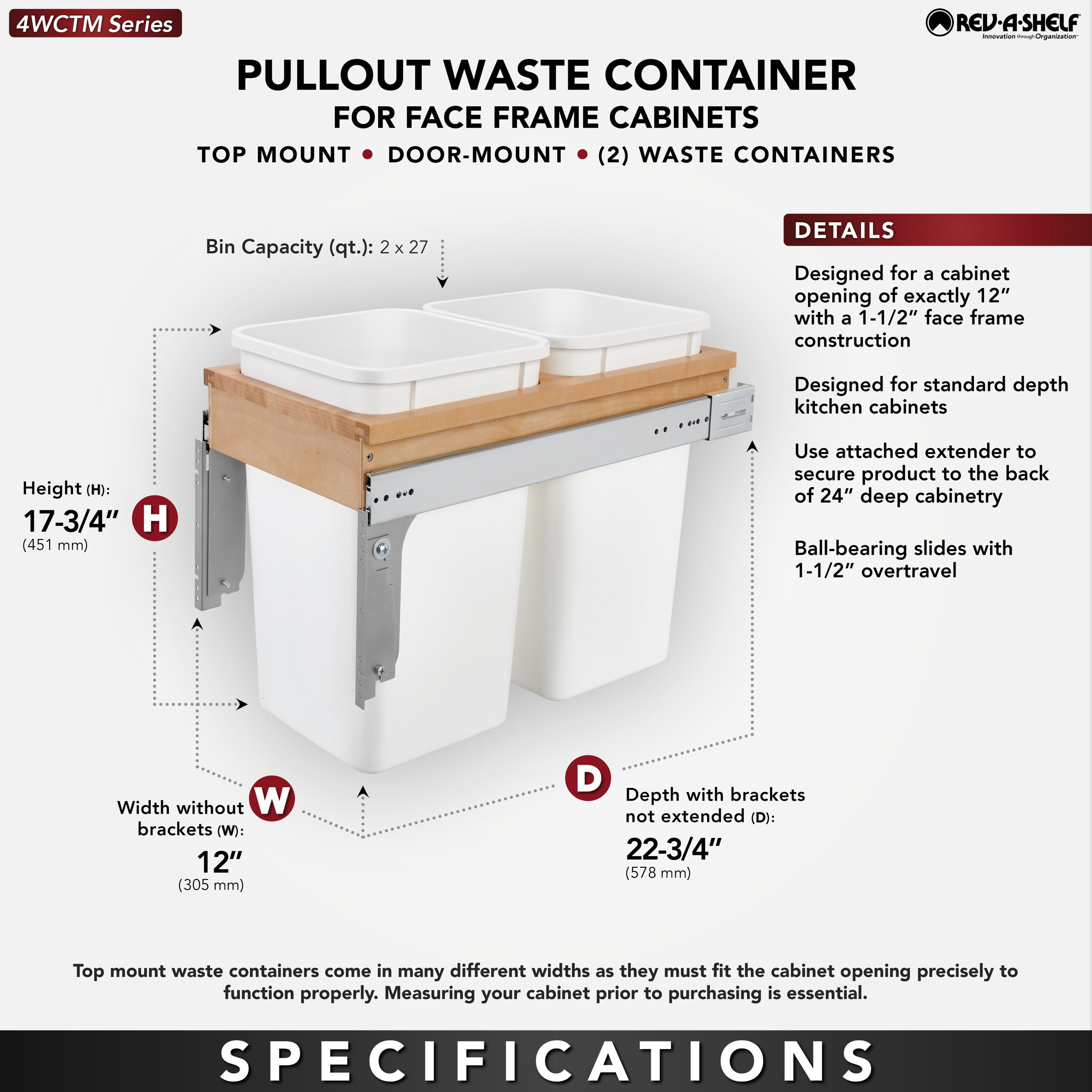 Rev-A-Shelf 163326 Pullout-Trash-Cans - View #4
