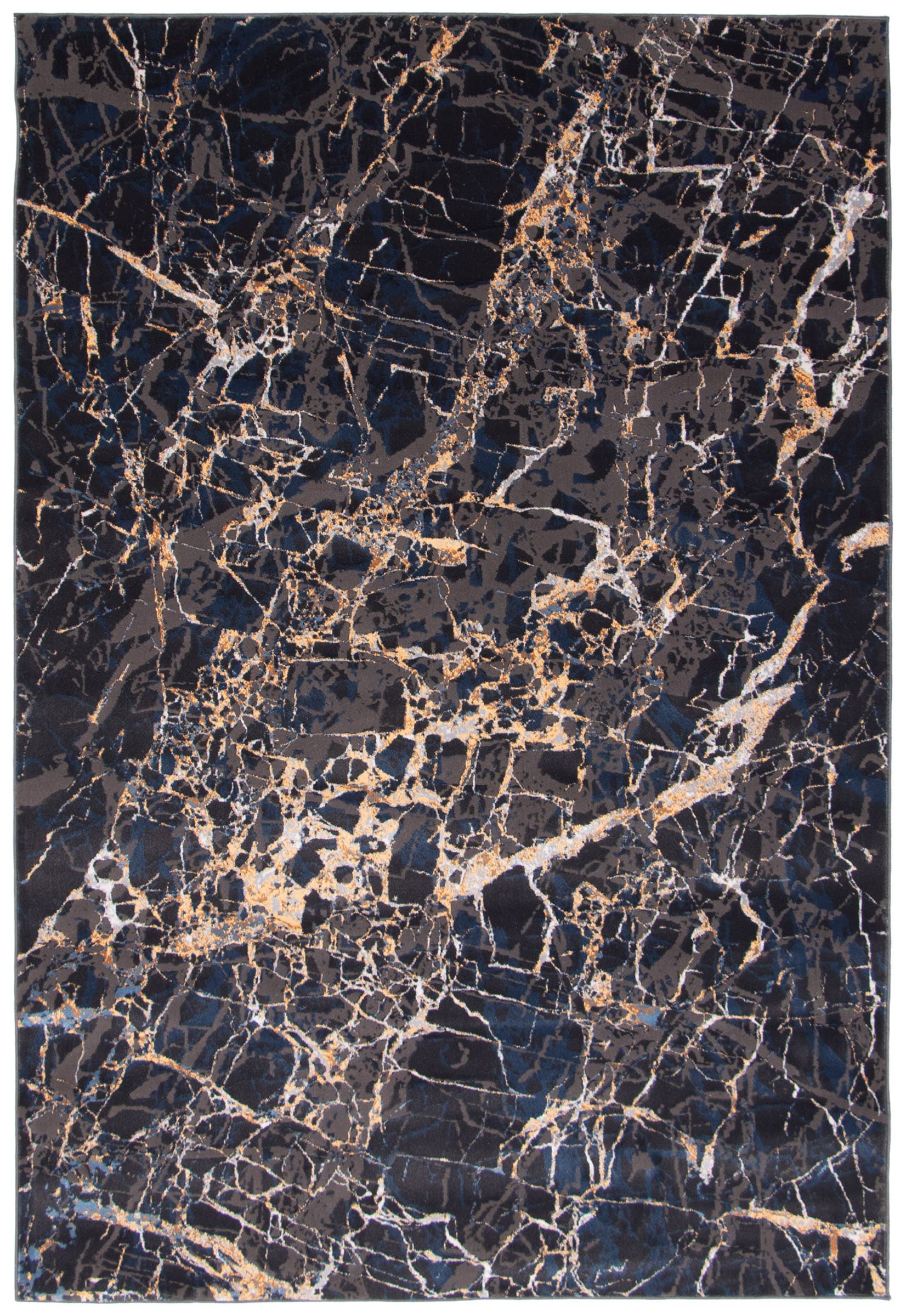 ECARPETGALLERY 358373 8 x 10 (ft) Polypropylene Black Rectangular Indoor Abstract Area rug