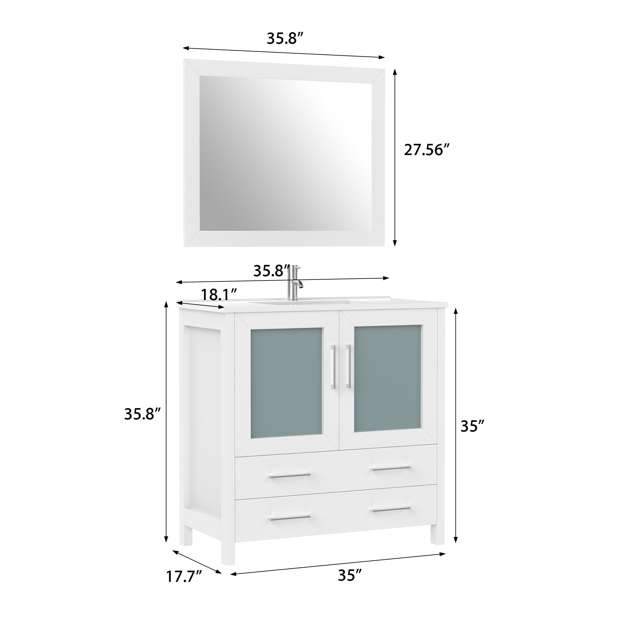 Vanity Art VA3036-W Bath-Vanity-Combo - View #12