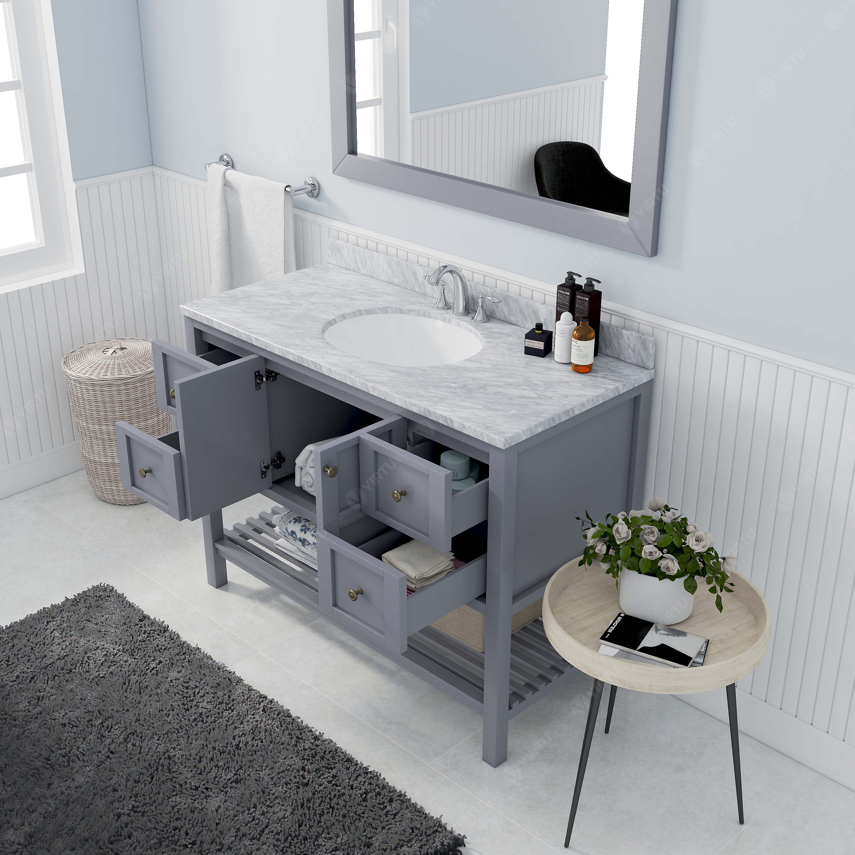 Virtu USA ES-30048-WMRO-GR-002 Bath-Vanity-Combo - View #4