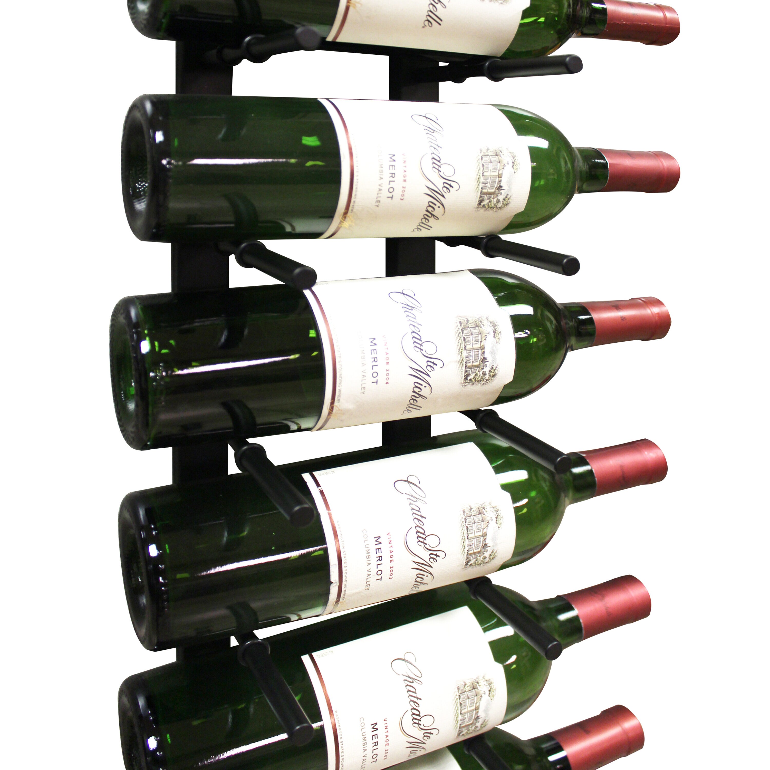 Vinotemp 9-Bottle Black Metal Wall-mounted Wine Rack in the Wine ...