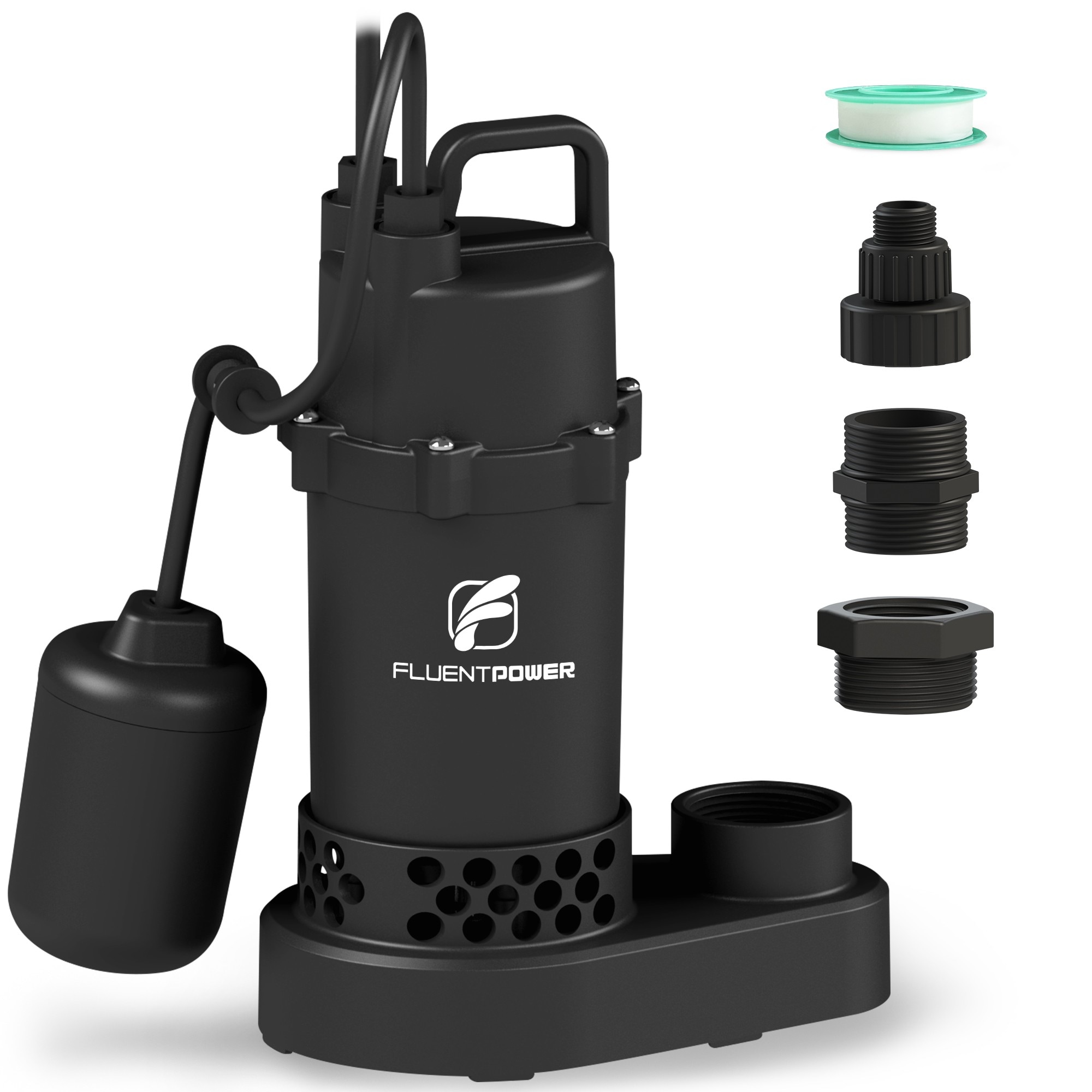 FLUENTPOWER 3/4-HP 110 -Volt 58.3-Gallon Plastic Submersible sump pump
