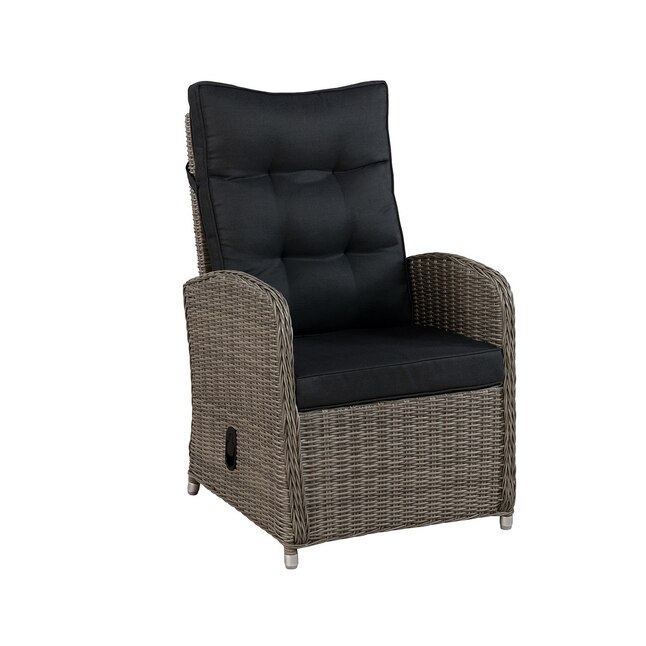 Alaterre Furniture Wicker Gray Metal Frame Stationary Conversation Chair(s) Gray Cushioned Seat in the Patio Chairs department at