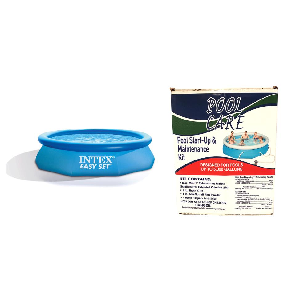 Intex 141900 28120EH 10-ft x 10-ft x 2.5-in Inflatable Top Ring Round Above-Ground Pool