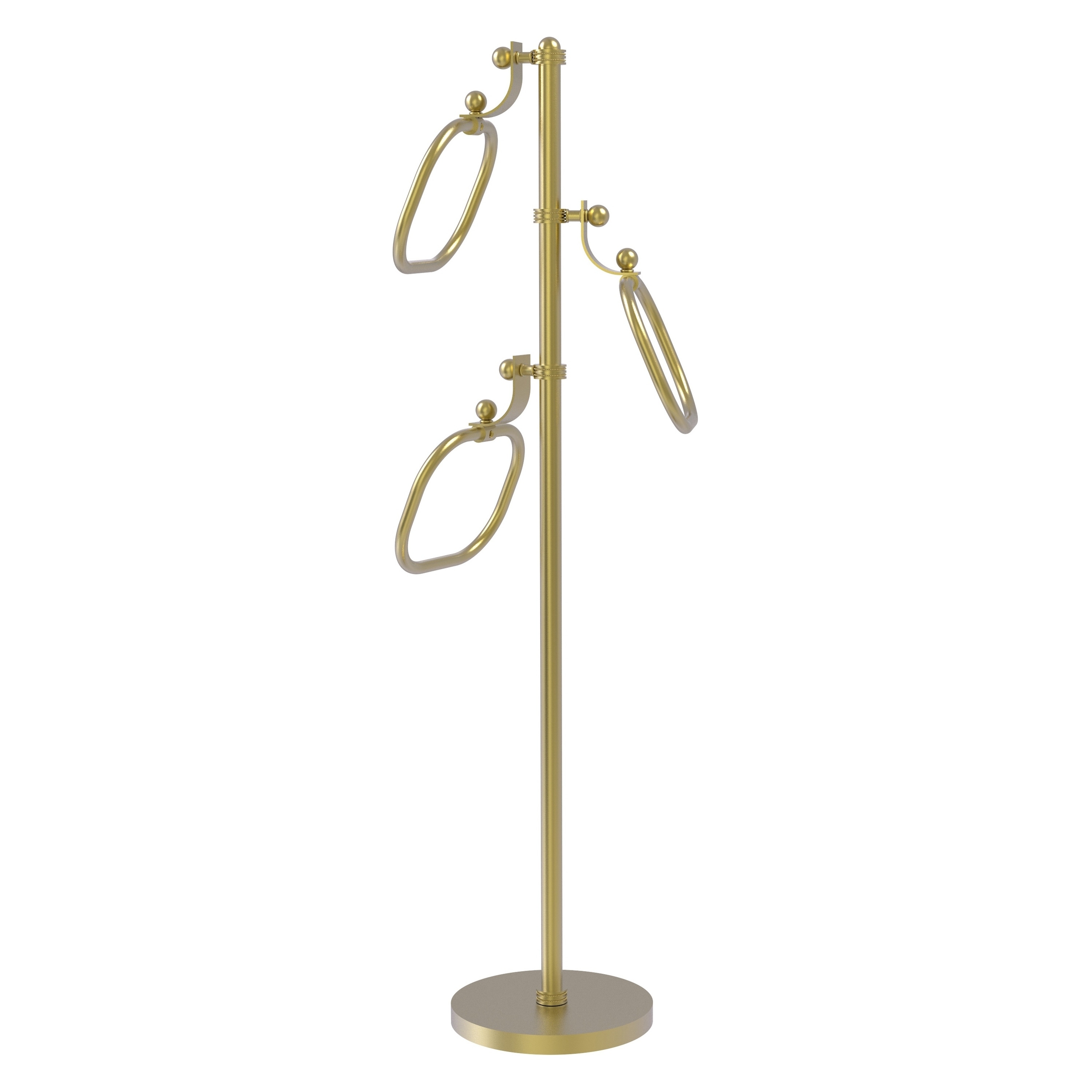 Allied Brass TS-83D-SBR Satin Brass Freestanding floor Single Towel Ring