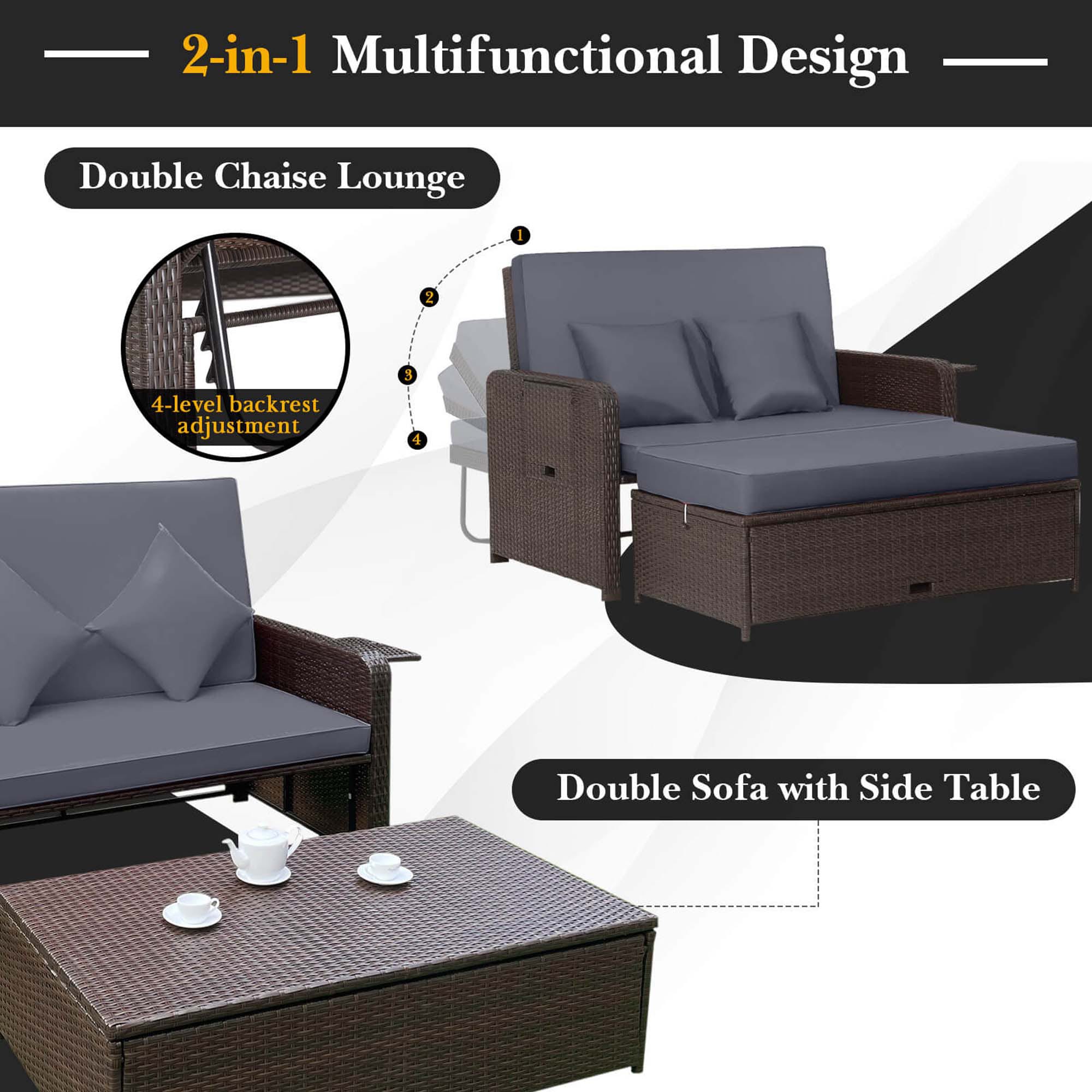 Costway HCST03826 Sofas-Loveseats - View #4