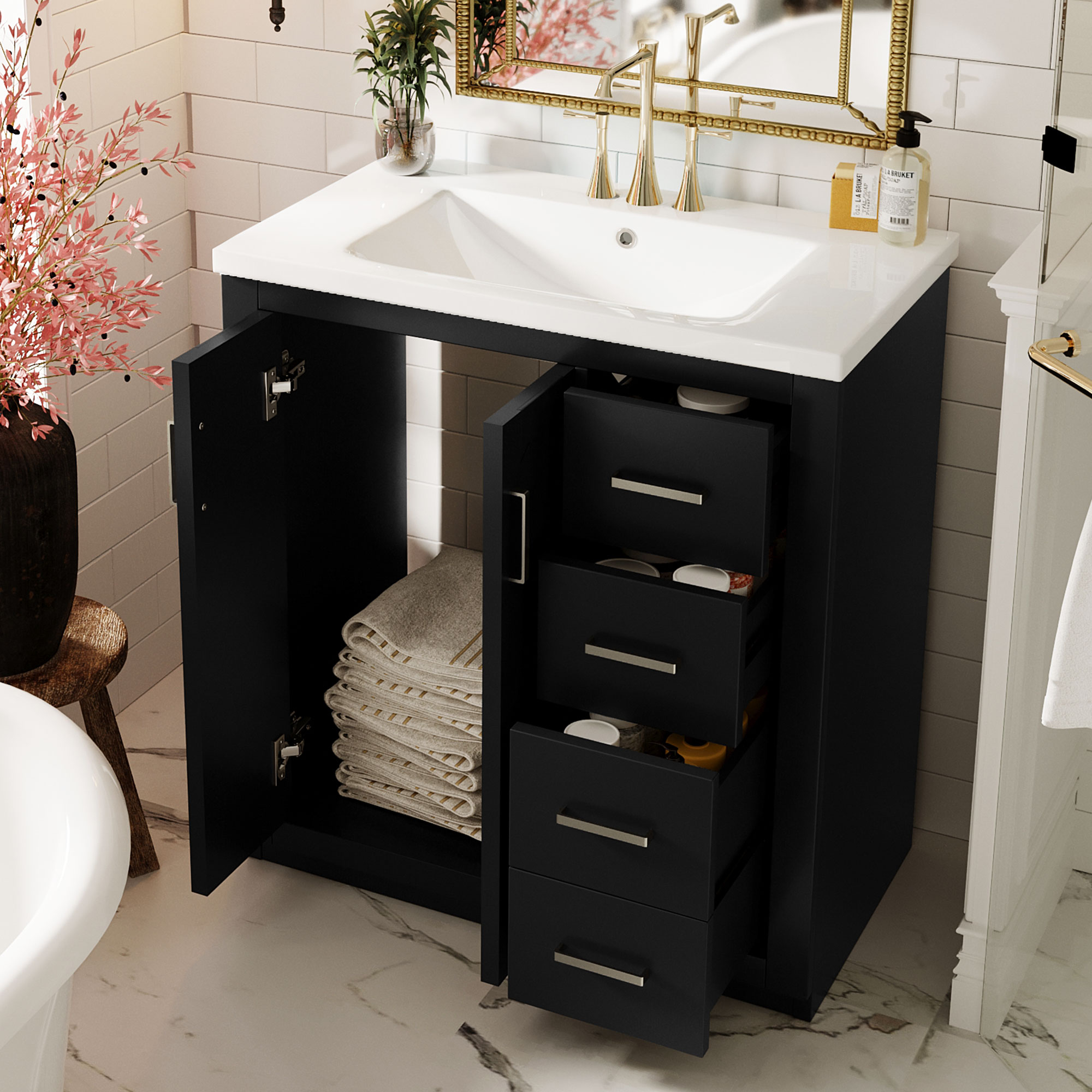 ModernLuxe L3P-N710P191947B Bath-Vanity-Combo - View #3