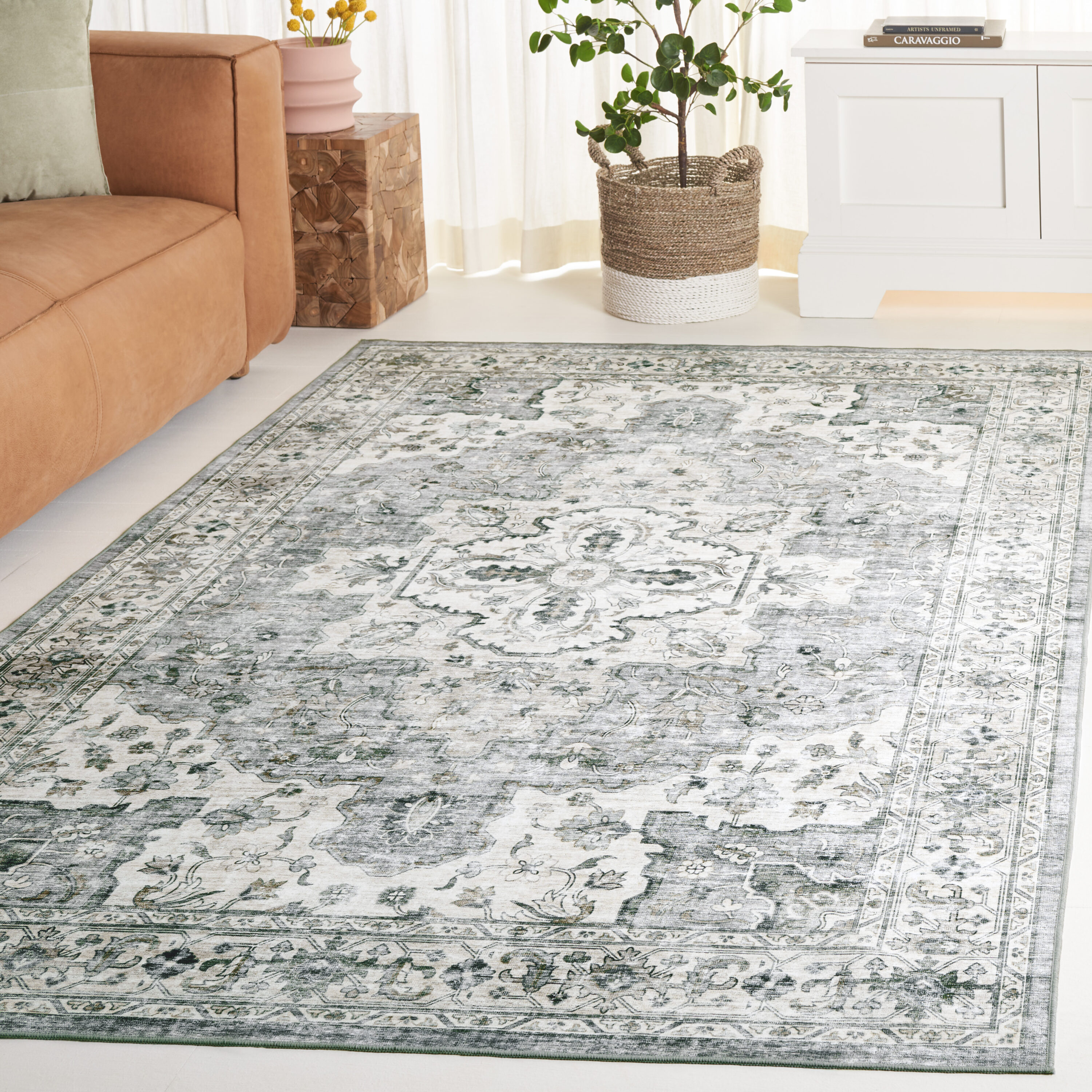 Arizona 520F Light Grey/Beige 4ft x 6ft Traditional Rug