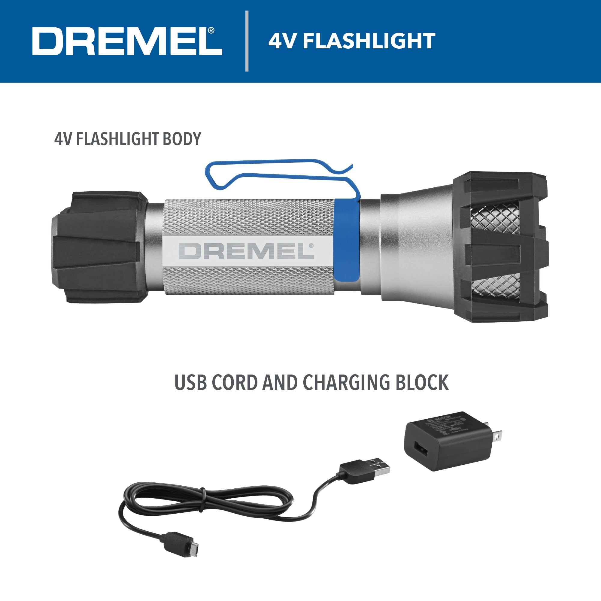 USB Rechargeable Flashlight - 500 Lumen - Adjustable Beam - 3 Light Modes