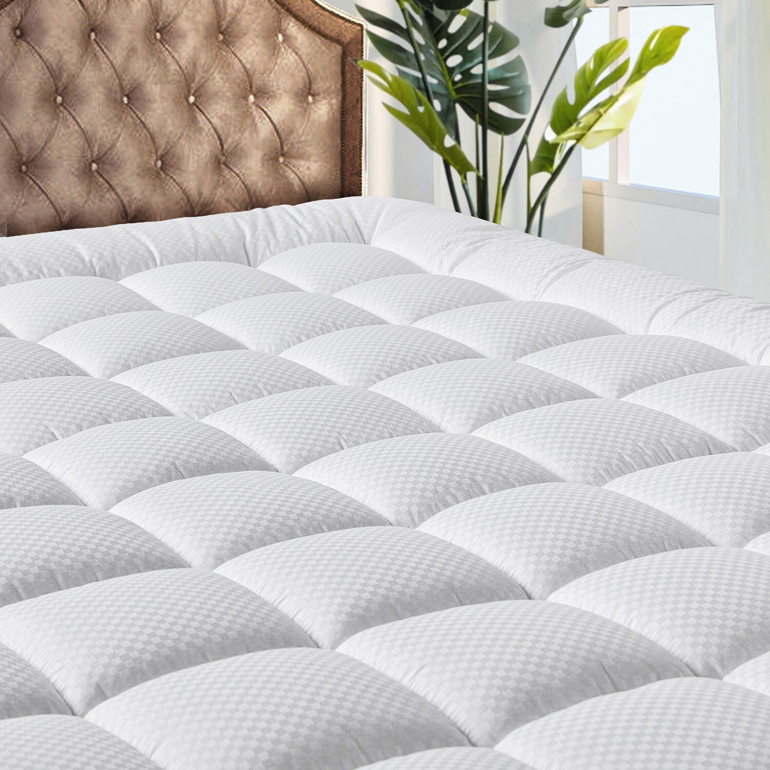 JEAREY Heated Mattress Pad 21-in D Polyester Queen Hypoallergenic Mattress  Cover in the Mattress Covers & Toppers department at