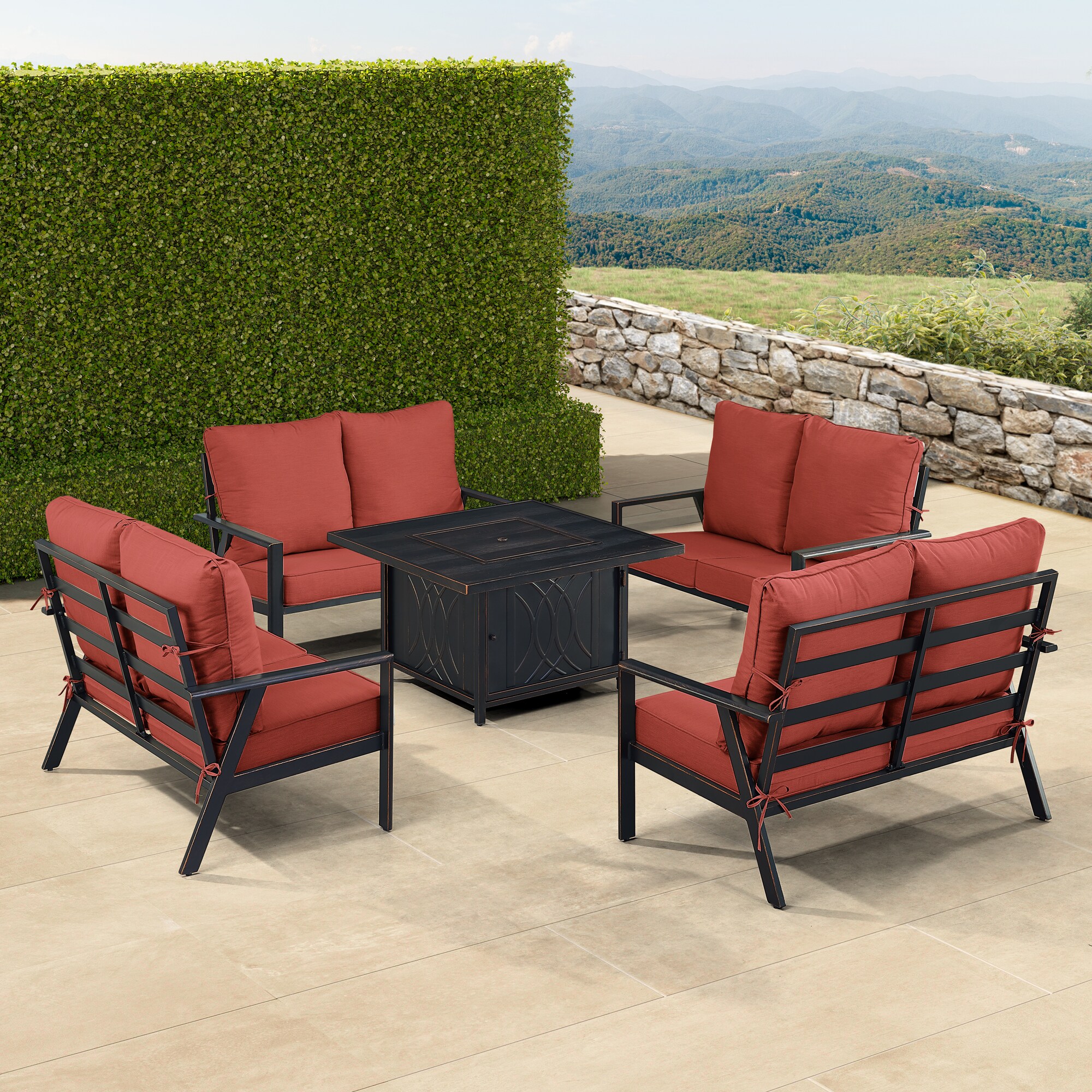 Oakland Living LUX4LSCAVERDCUA Patio-Conversation-Sets - View #3