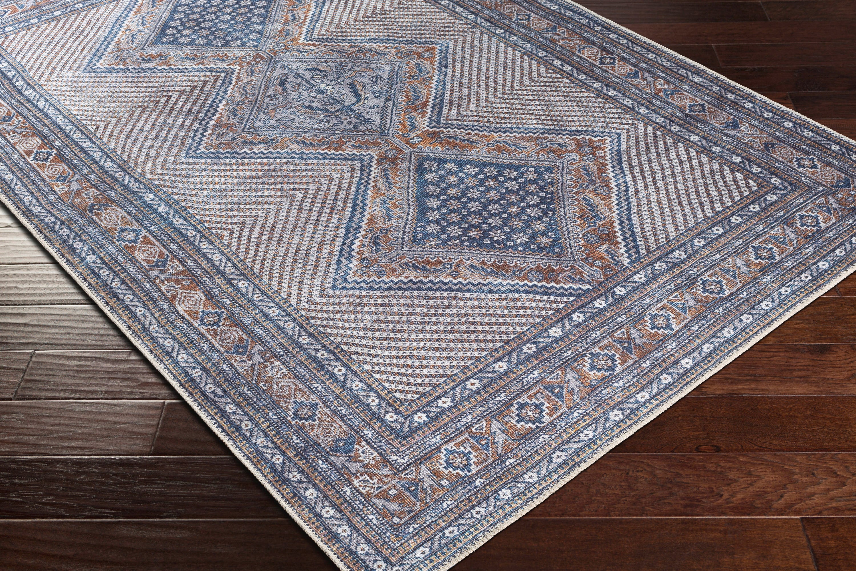 Surya Washable Dionis Gray 5 X 8 (ft) Gray Indoor Medallion Area Rug in the  Rugs department at