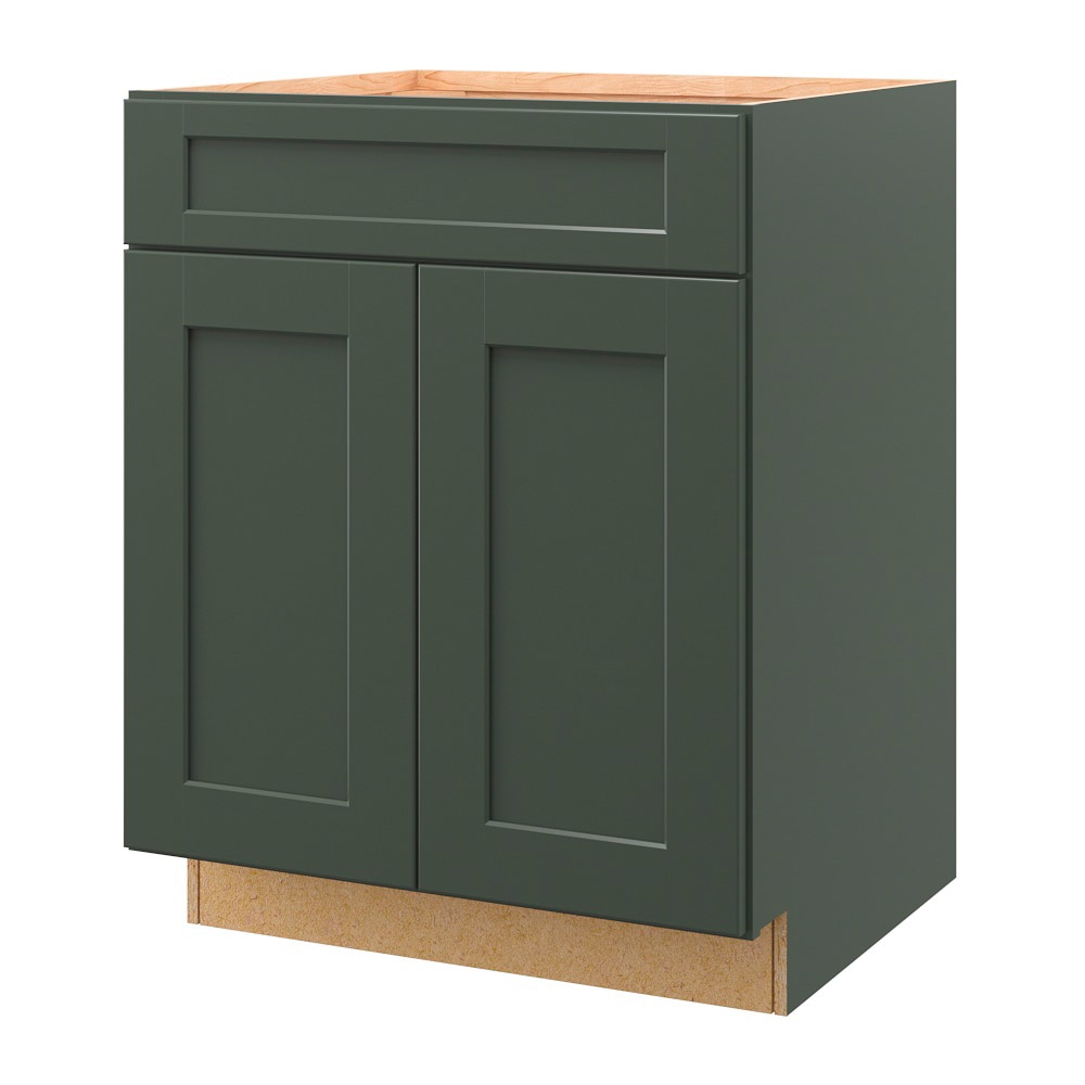 allen + roth 25280GW Galway 27-in W x 34.5-in H x 24-in D Sage Sink Base Fully assembled Cabinet (Flat Panel Shaker)