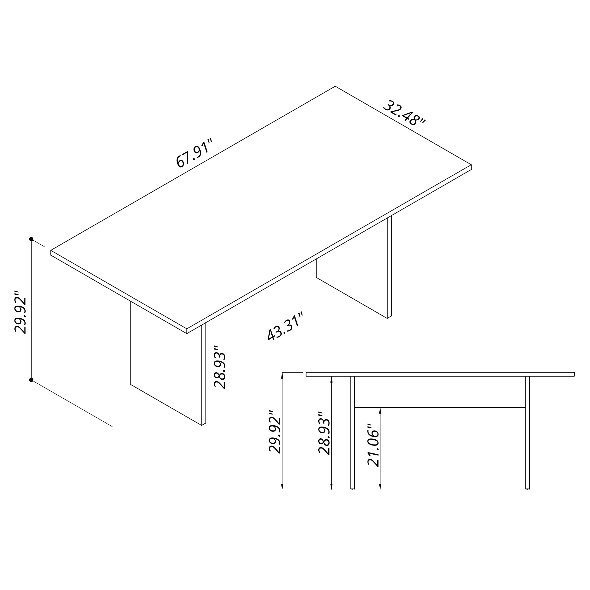 Manhattan Comfort 122GMC2 Dining-Tables - View #3