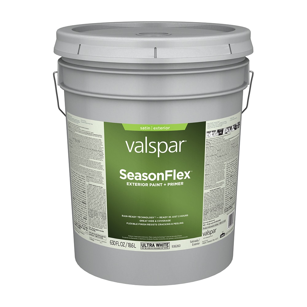 Valspar Satin White Acrylic Interior/Exterior Door and Trim Paint  (1-Gallon) in the Door & Trim Paint department at