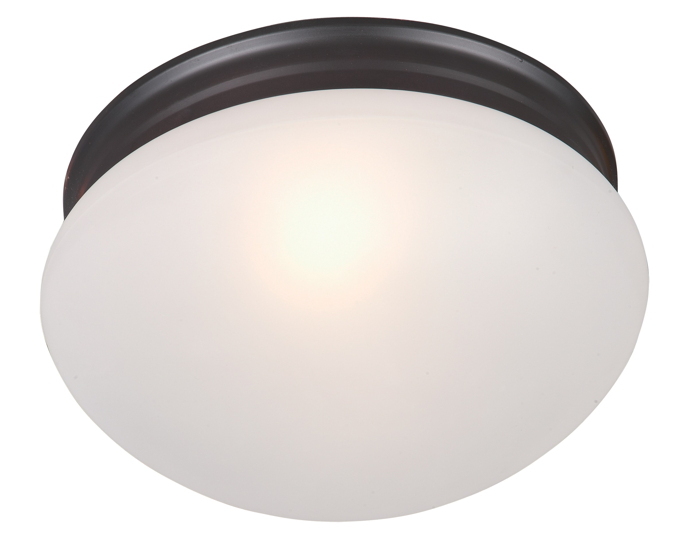 Maxim Lighting 5885FTOI Essentials 2 -Light 9-in Oil-rubbed Bronze Flush Mount Light