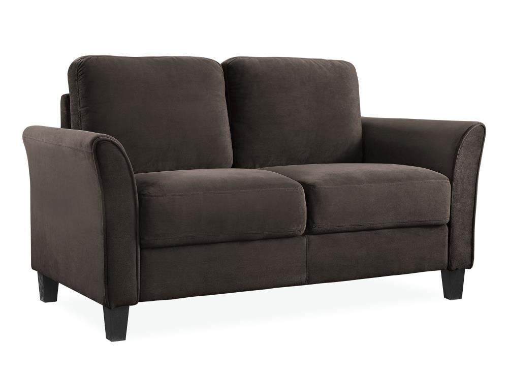 Lifestyle Solutions 78.7-in Casual Black Microfiber 3-seater Sofa