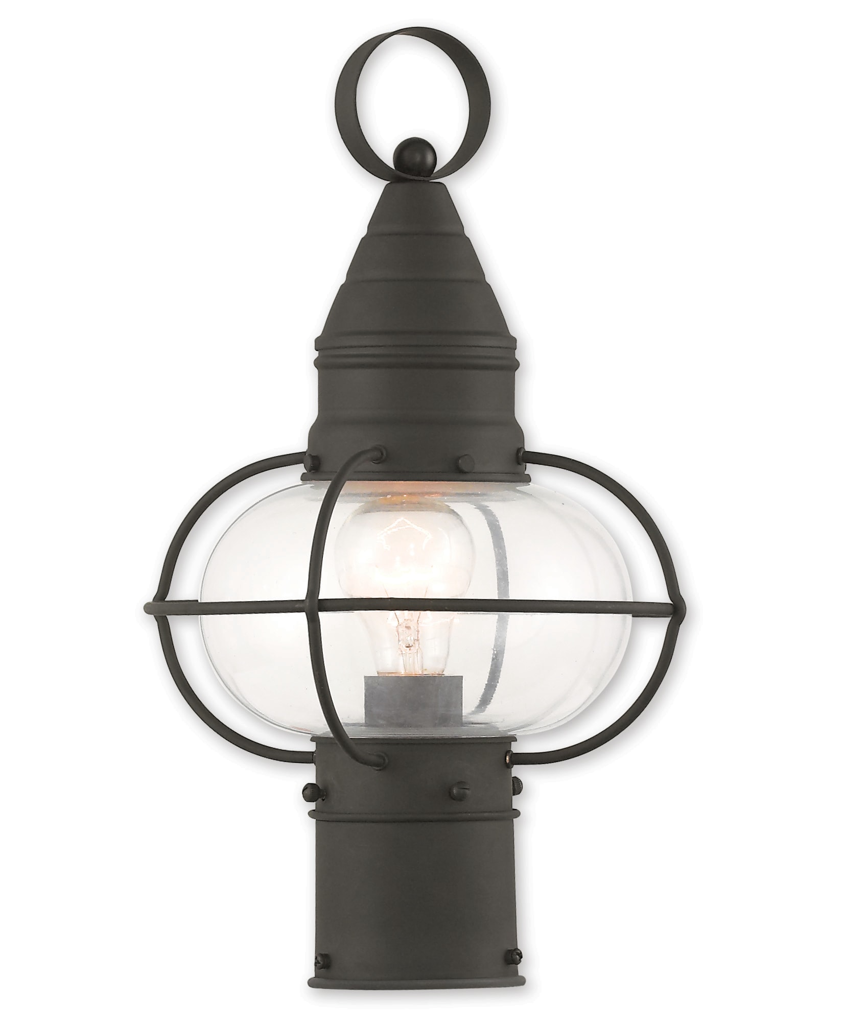 Livex Lighting 26902-04 Newburyport 15-Inches Black Traditional Outdoor Light post lantern