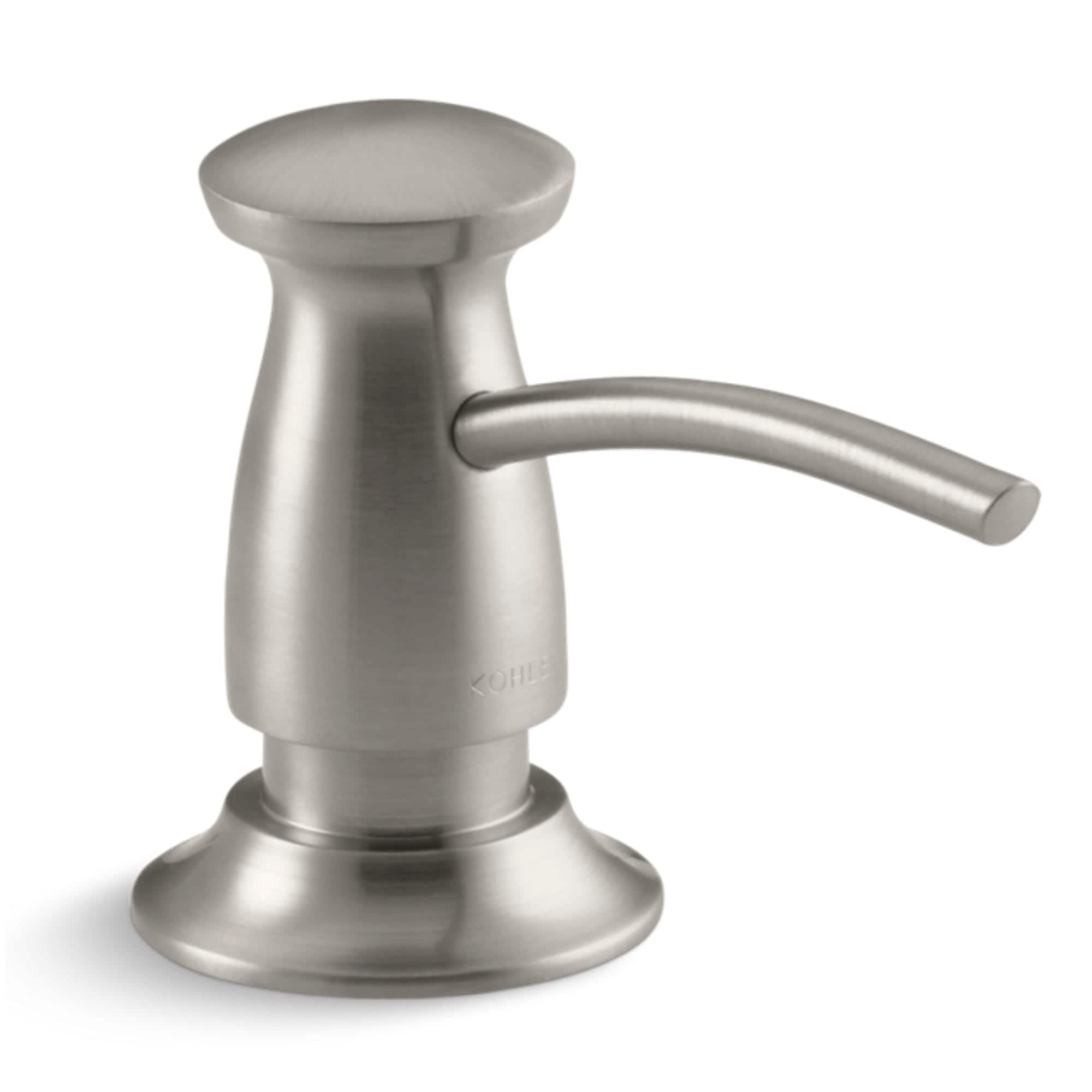 KOHLER 1893-C-VS Vibrant Stainless 16.0-oz. Capacity Freestanding Soap and Lotion Dispenser